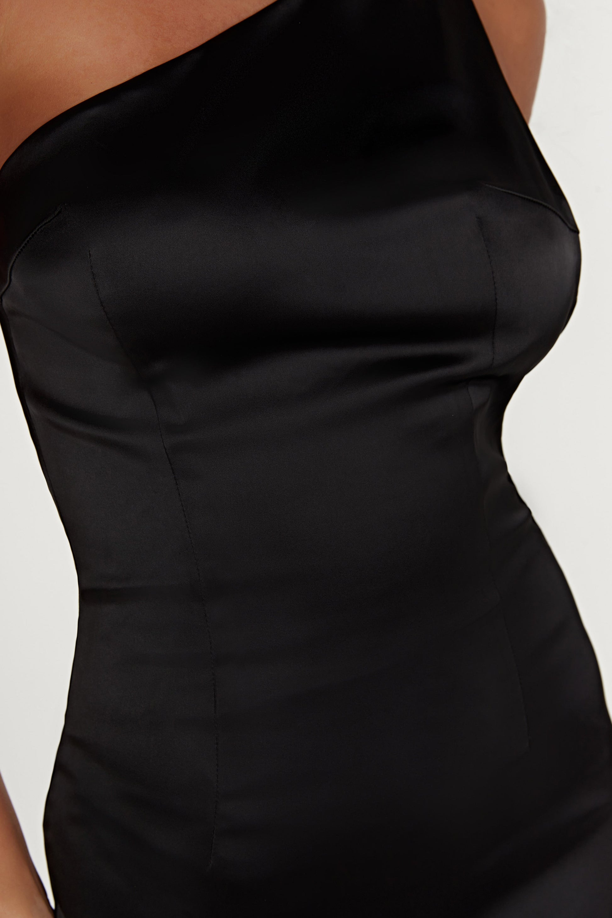 Harper One Shoulder Gown - Black #7