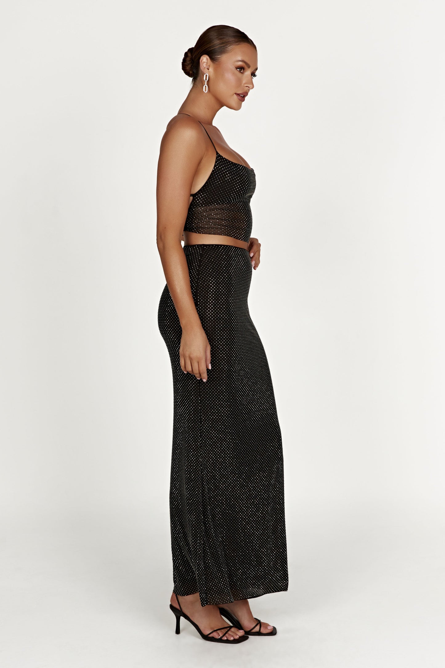 Erika Diamante Maxi Skirt - Black