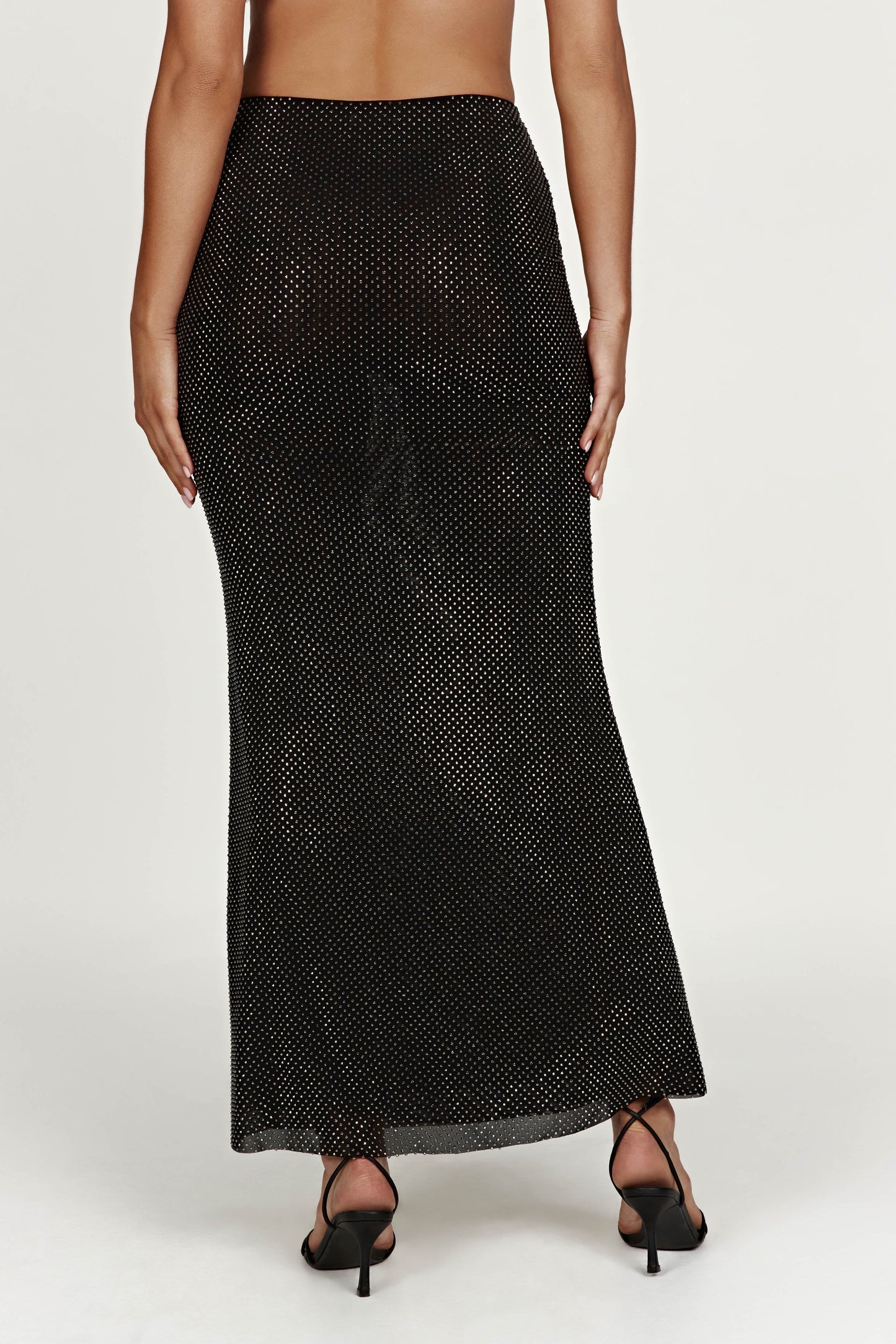 Erika Diamante Maxi Skirt - Black