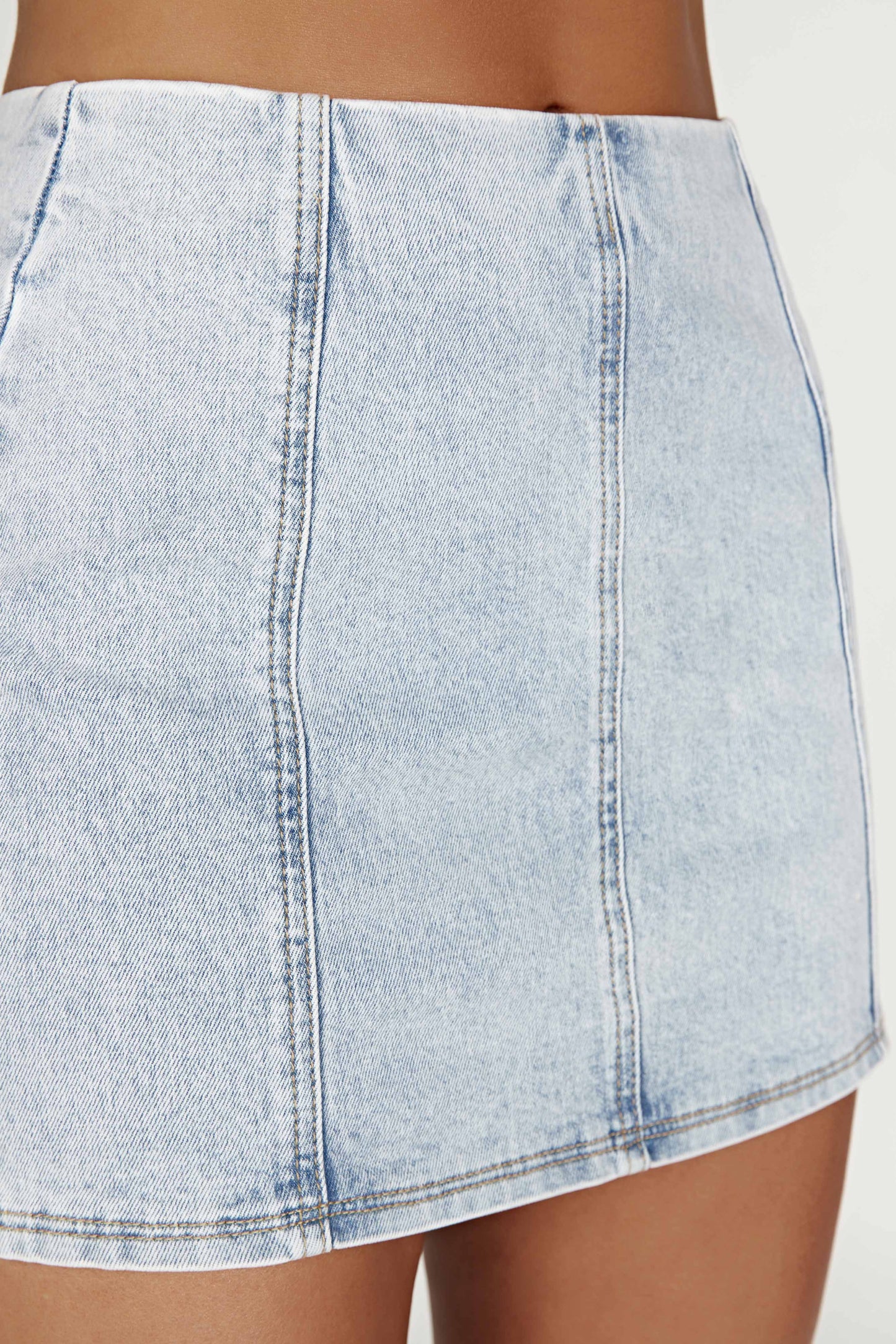 Hollis Denim Mini Skirt - Light Blue