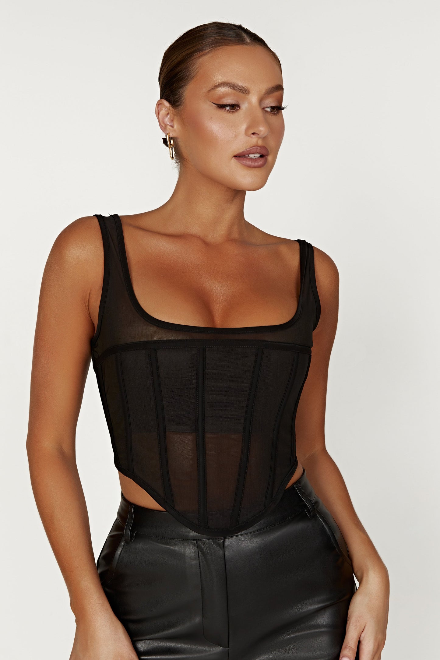 Delaney Corset Bustier - Black