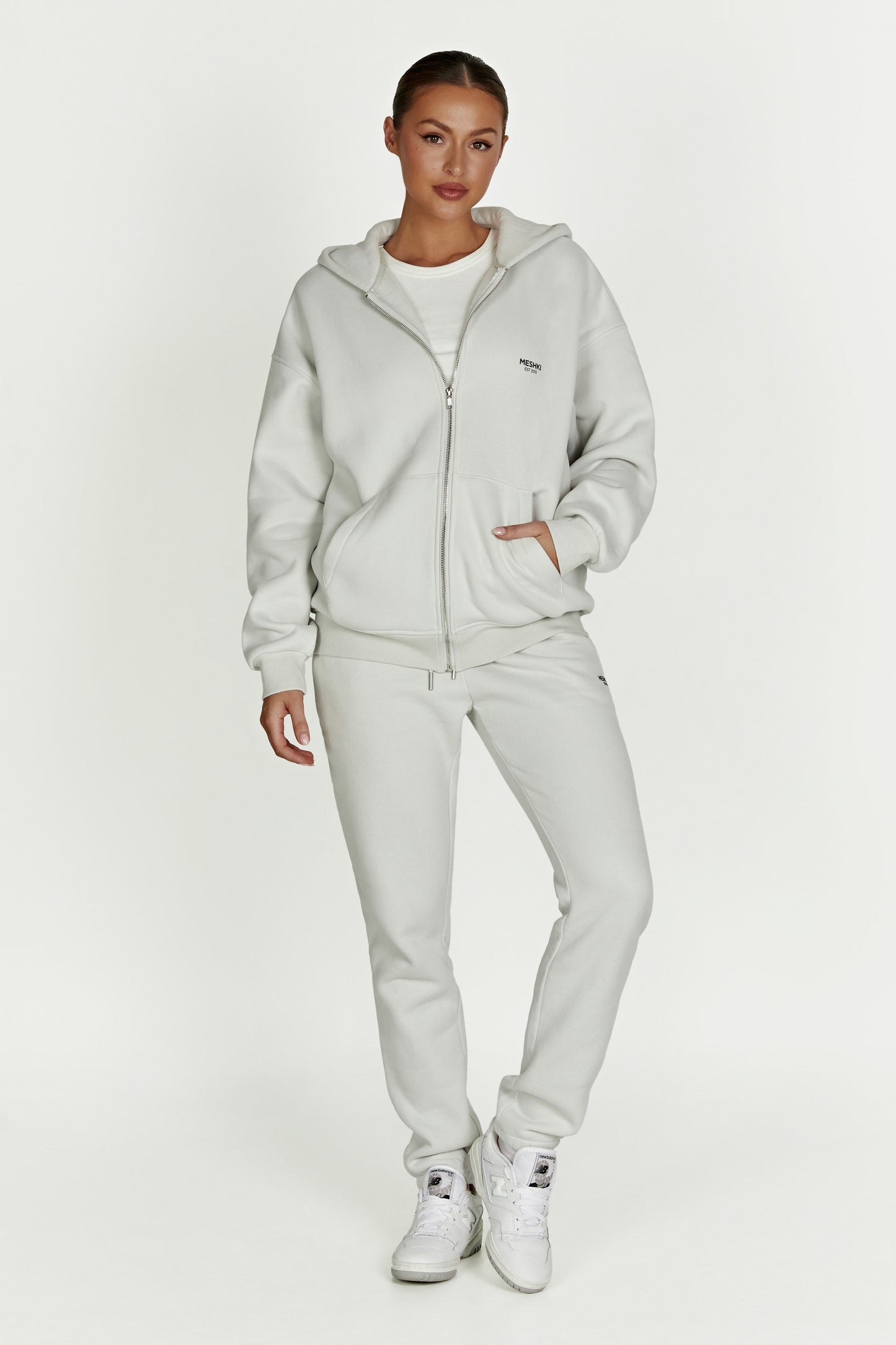 Corrie Unisex Zip Through Hoodie - Smoke Grey