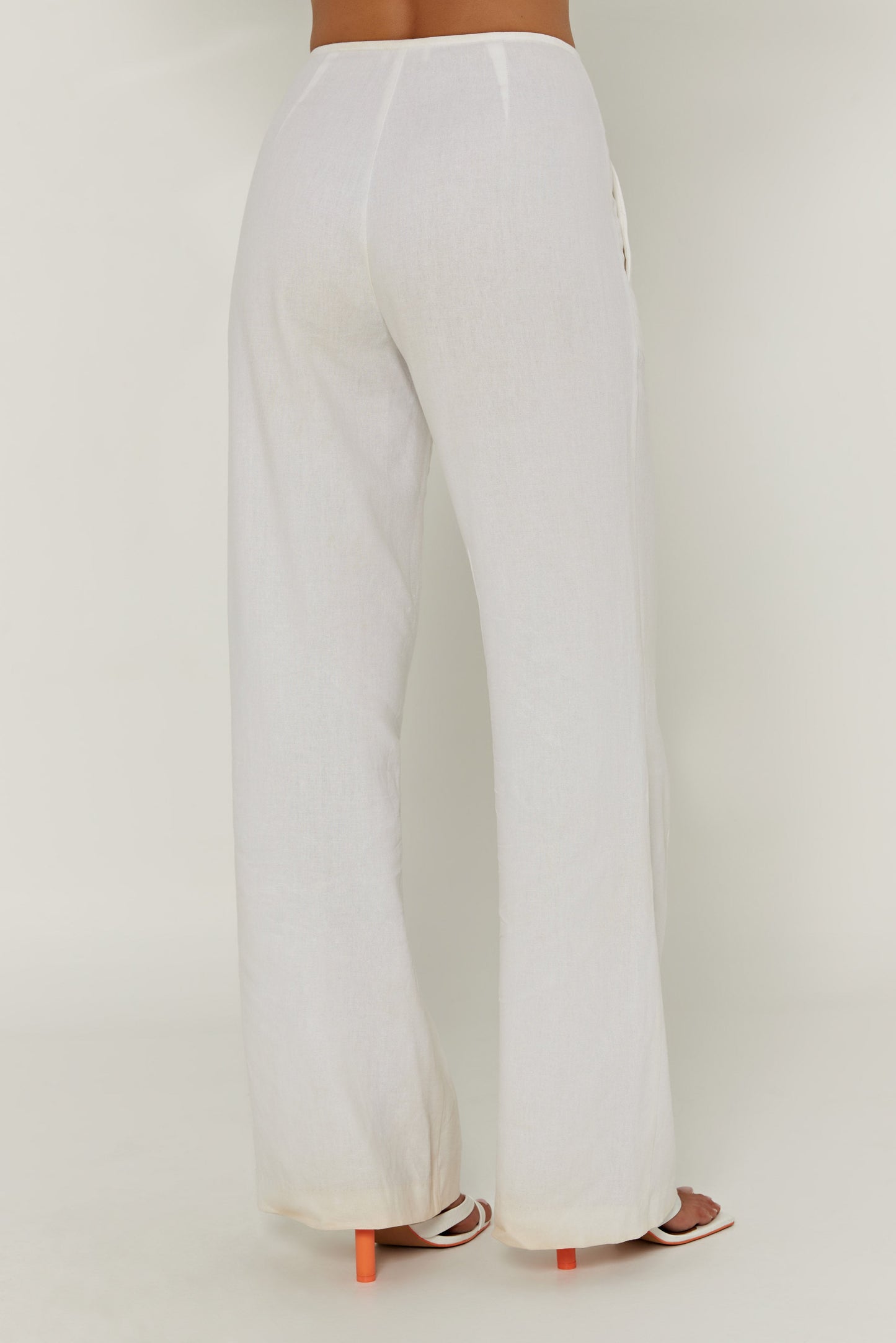 Adina Linen Pant - White