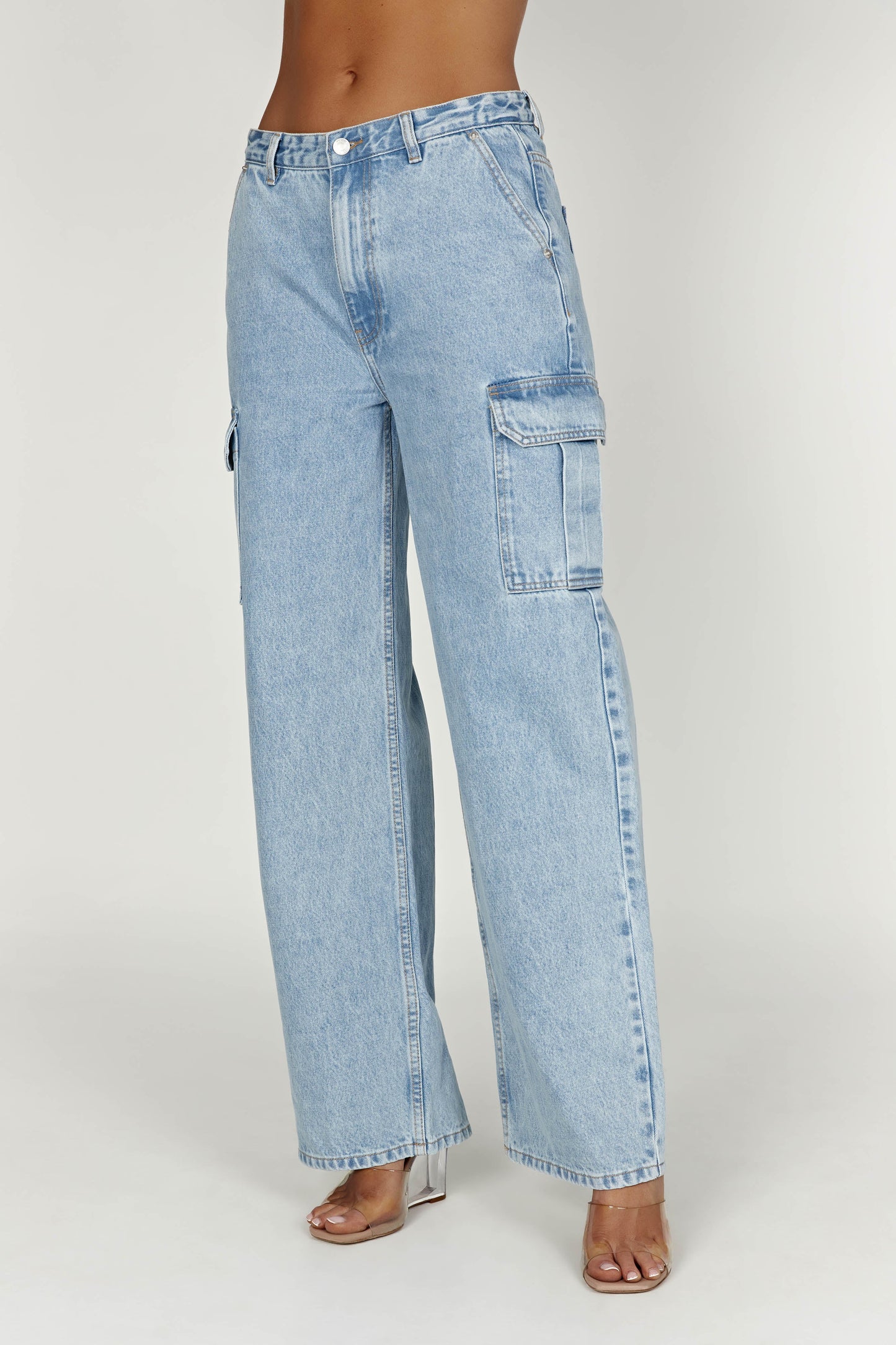 Jagger Mid Rise Oversized Denim Jean - Mid Blue