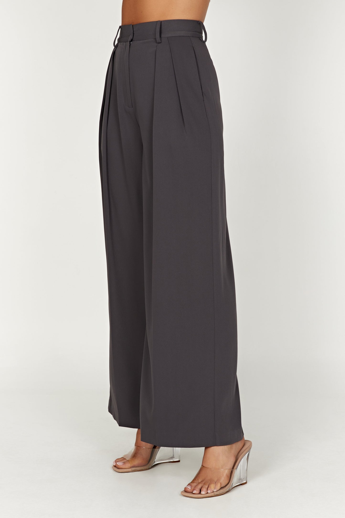 Jemima Straight Leg Pants - Charcoal