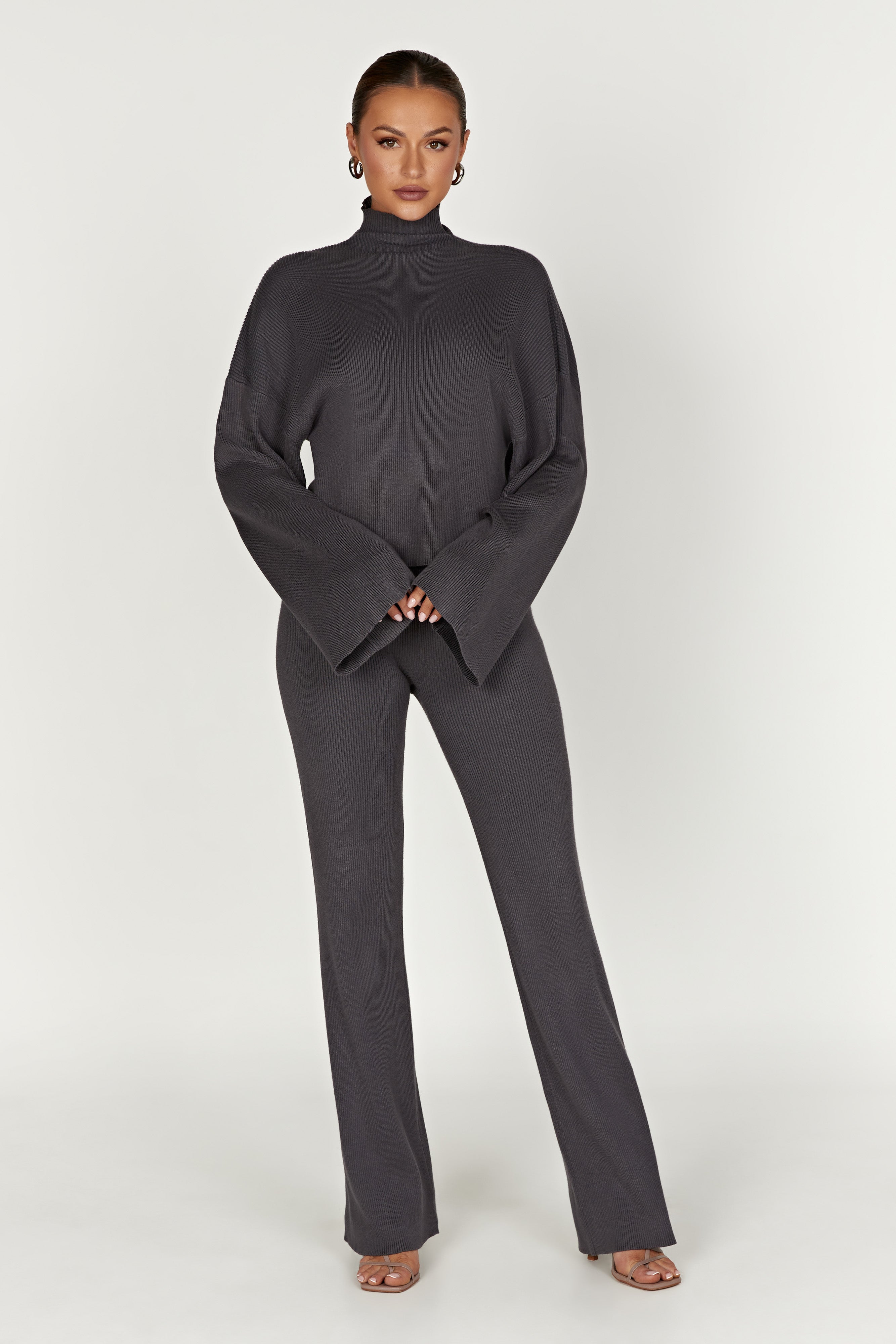 Charcoal turtleneck womens clearance