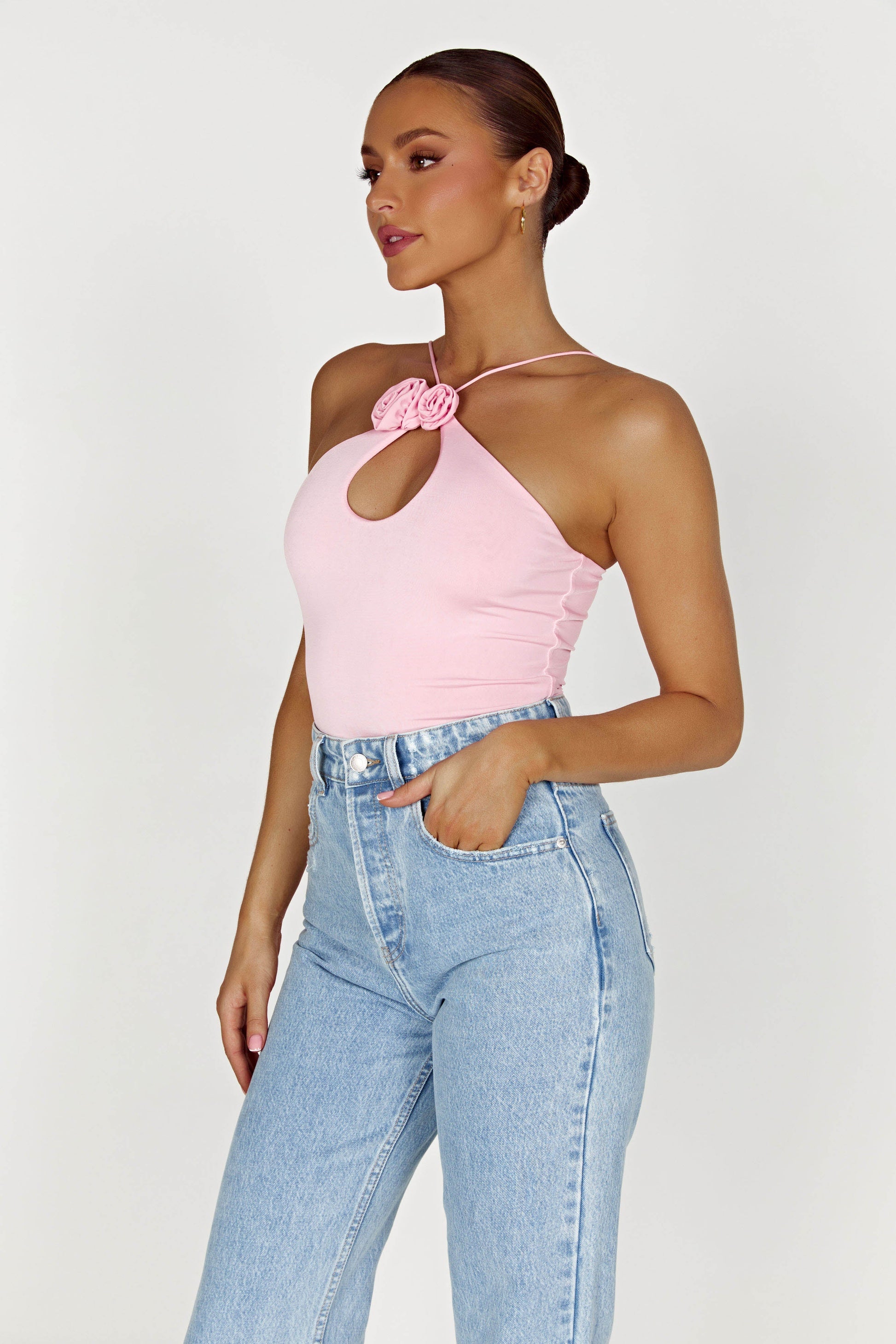 Adeline Rose Halter Top - Baby Pink #5