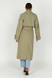 Andreas Oversized Trench Coat - Olive
