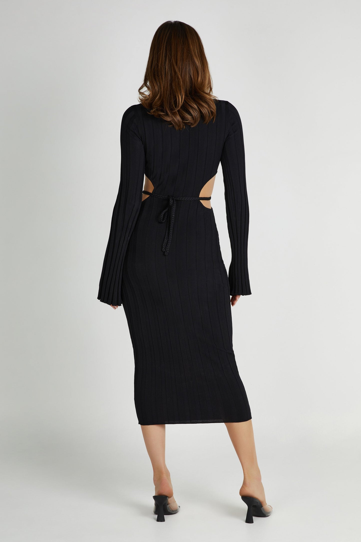 Elodie Knit Midi Dress - Black