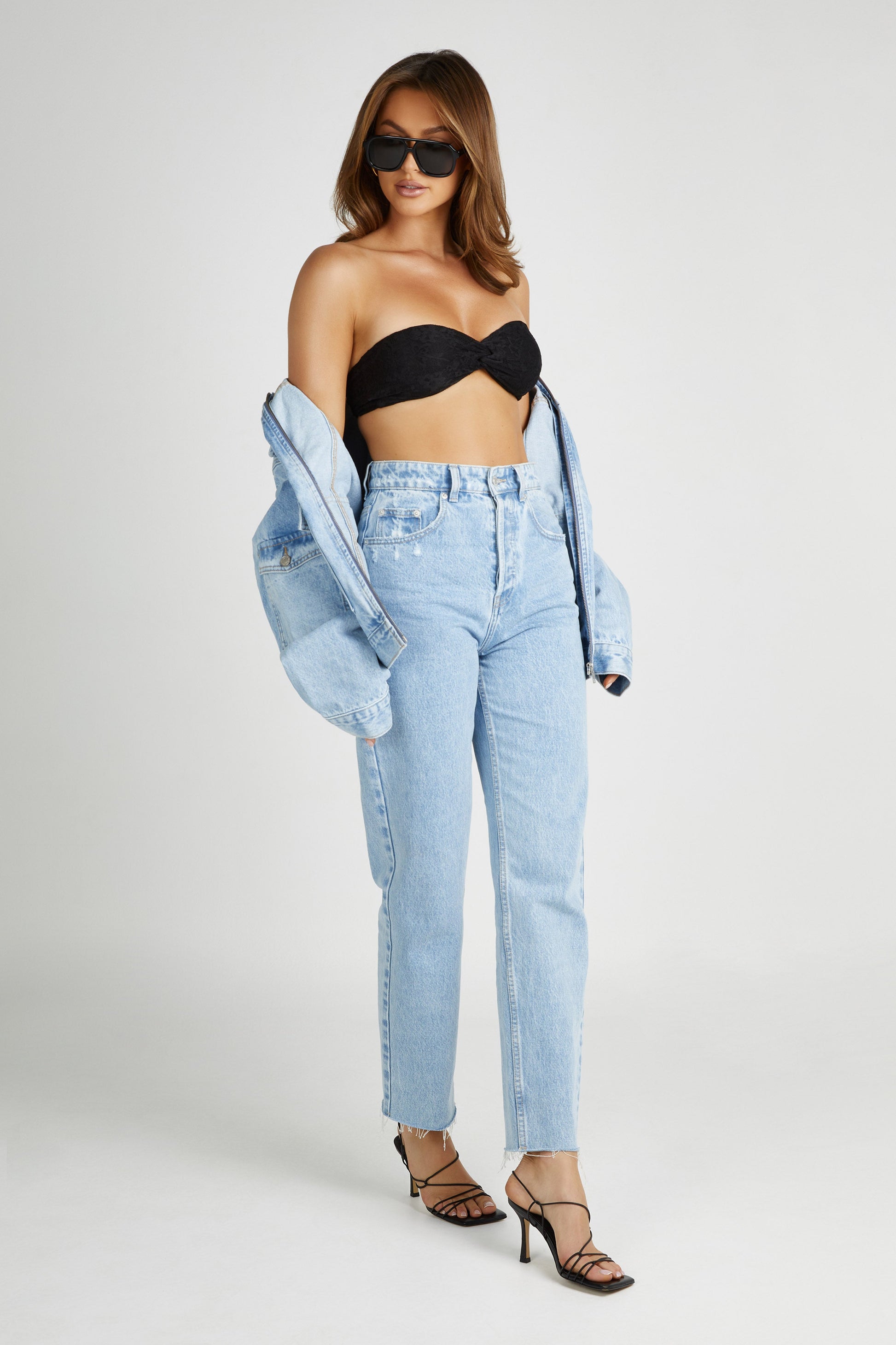 Mia Strapless Twist Top - Black #6