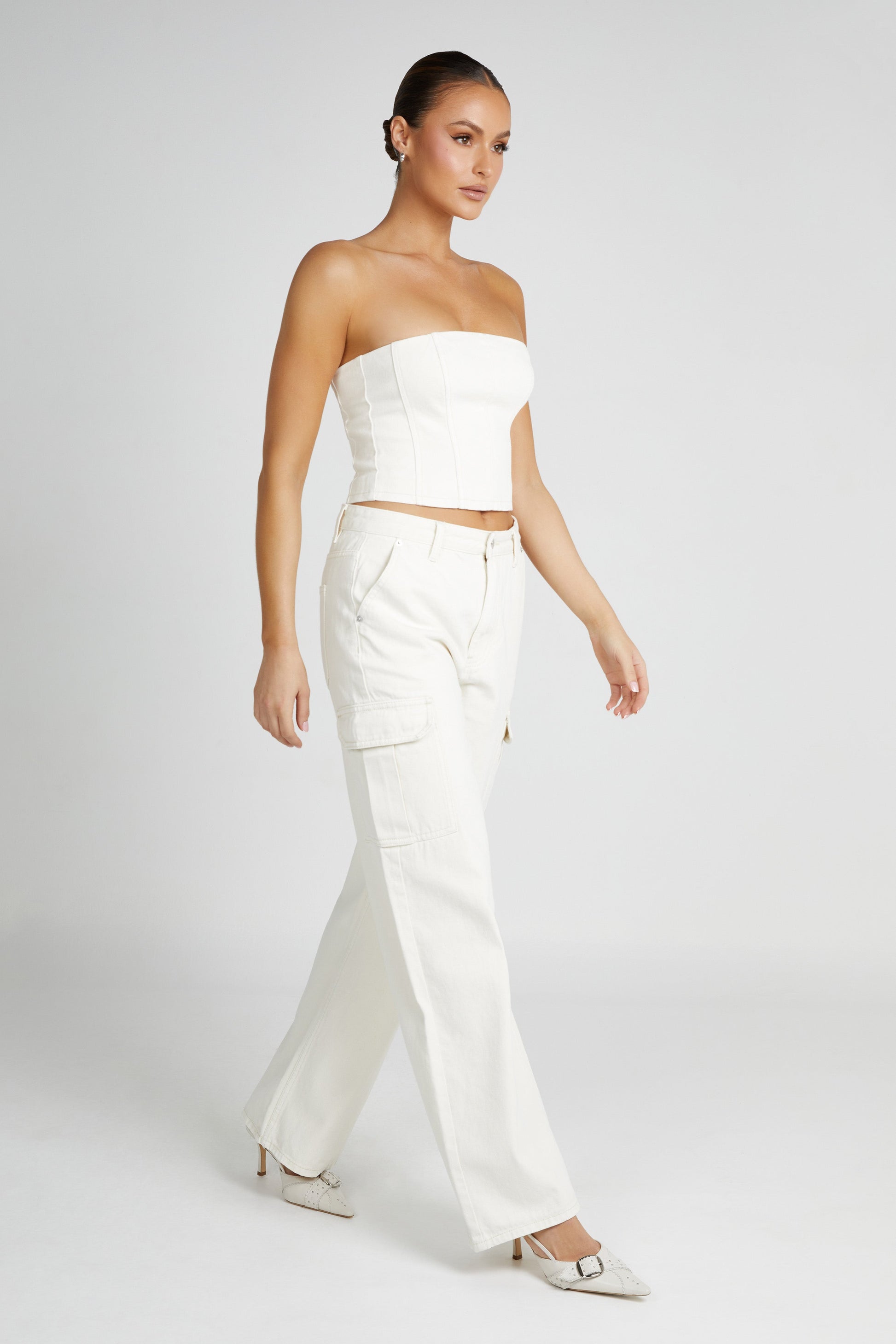 Jordana Denim Tube Top - Ecru #5