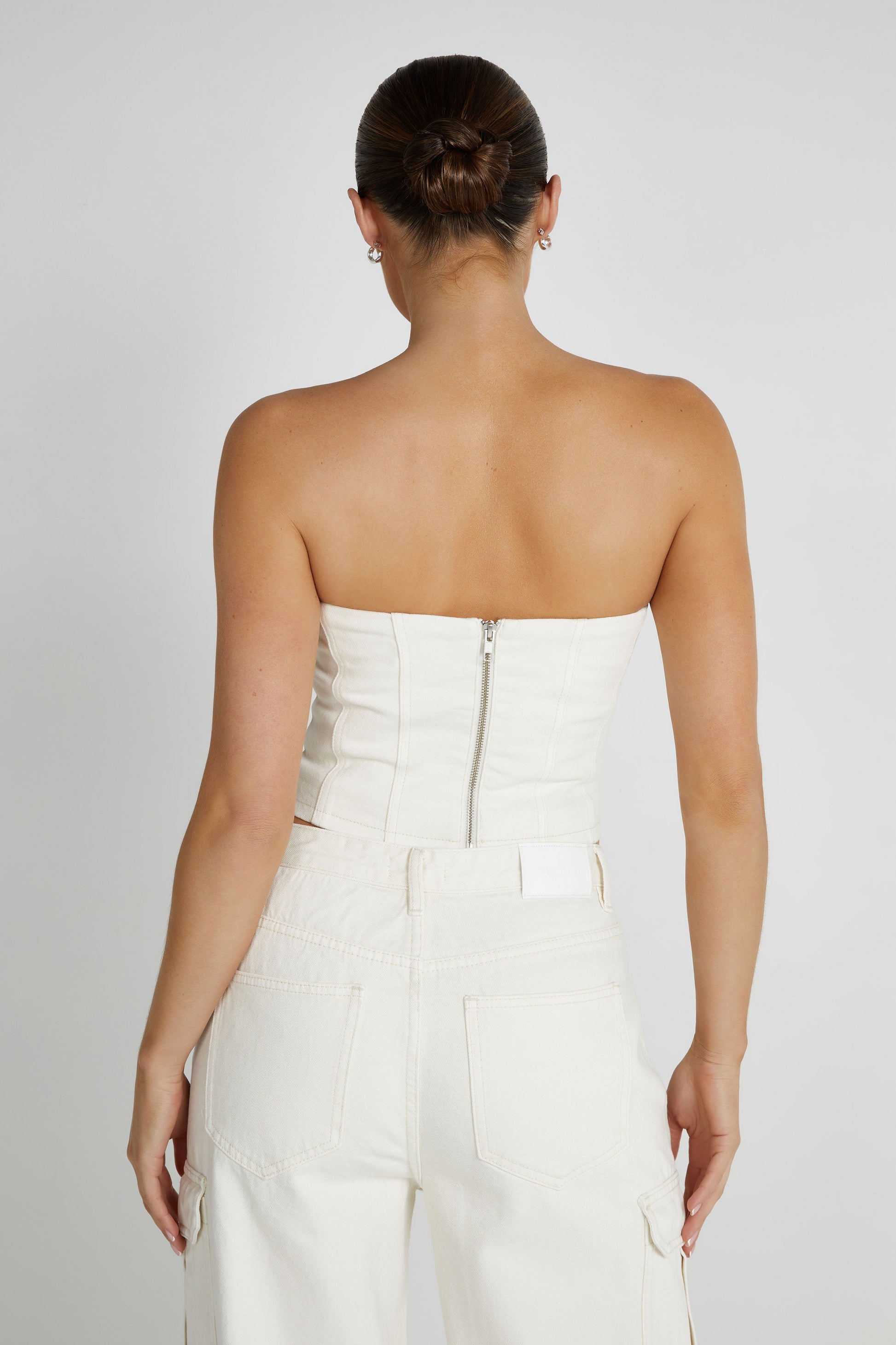 Jordana Denim Tube Top - Ecru #3