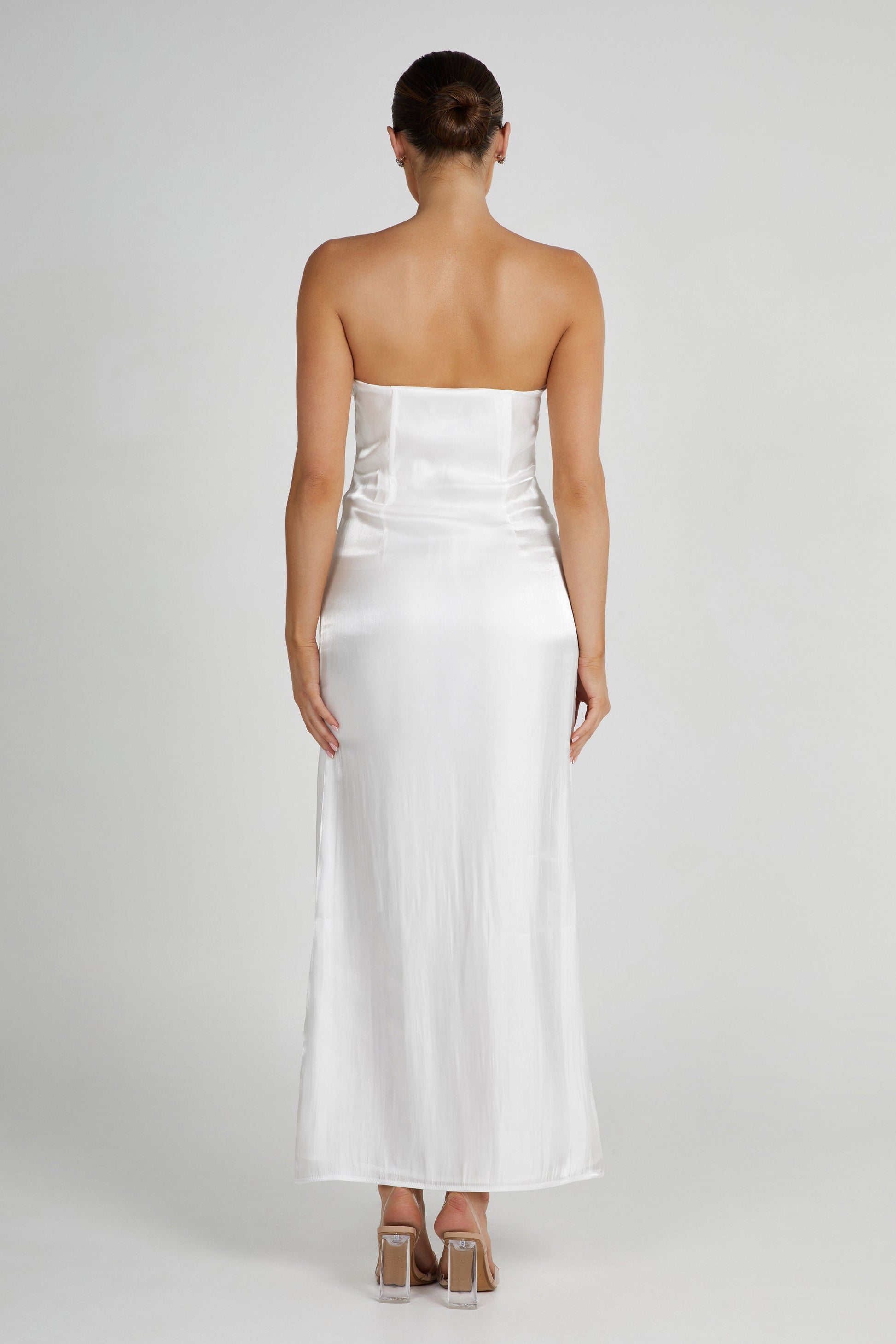 Chantelle Liquid Satin Midi Dress - White #3