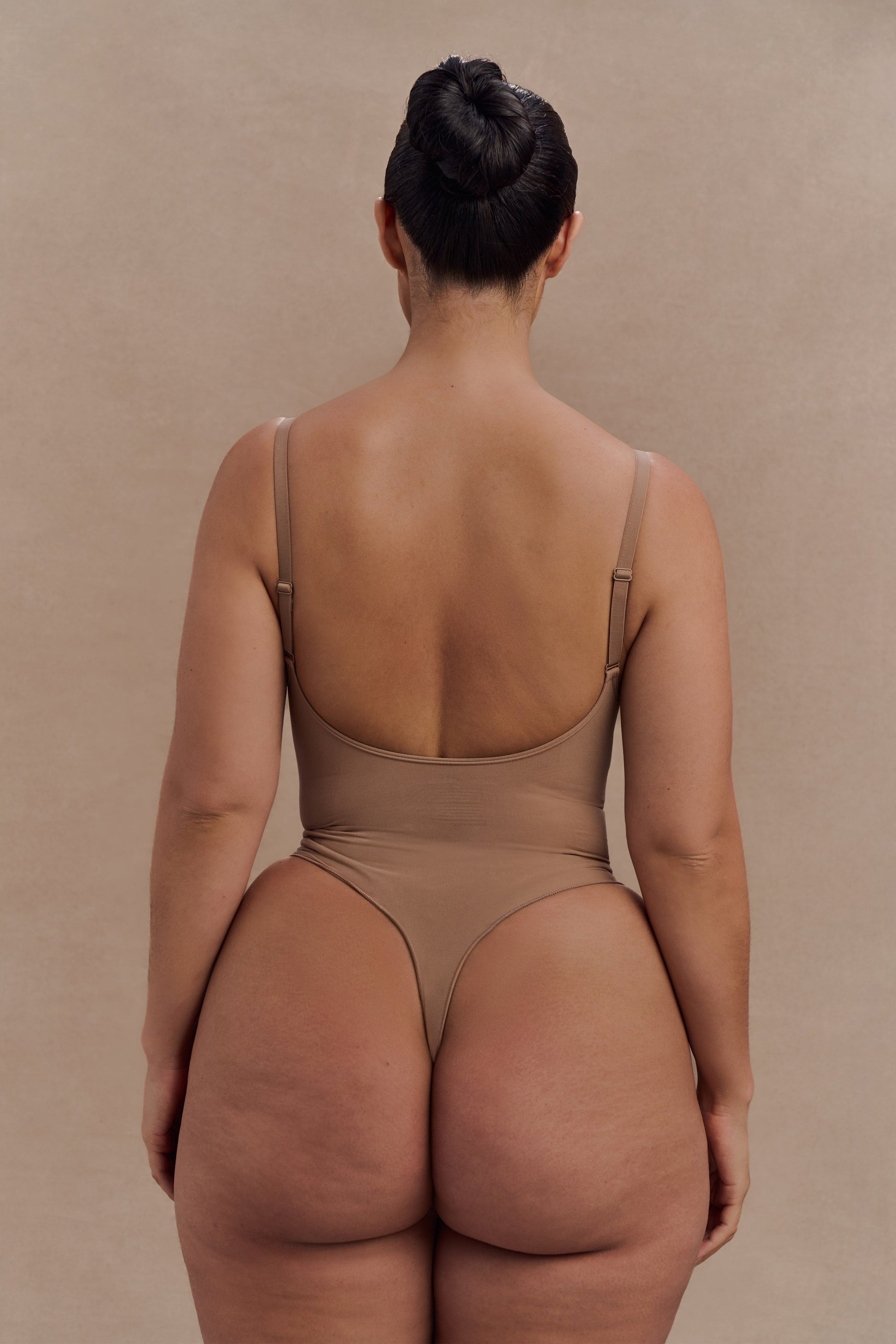 Alyssa Backless Shapewear Bodysuit - Latte #2
