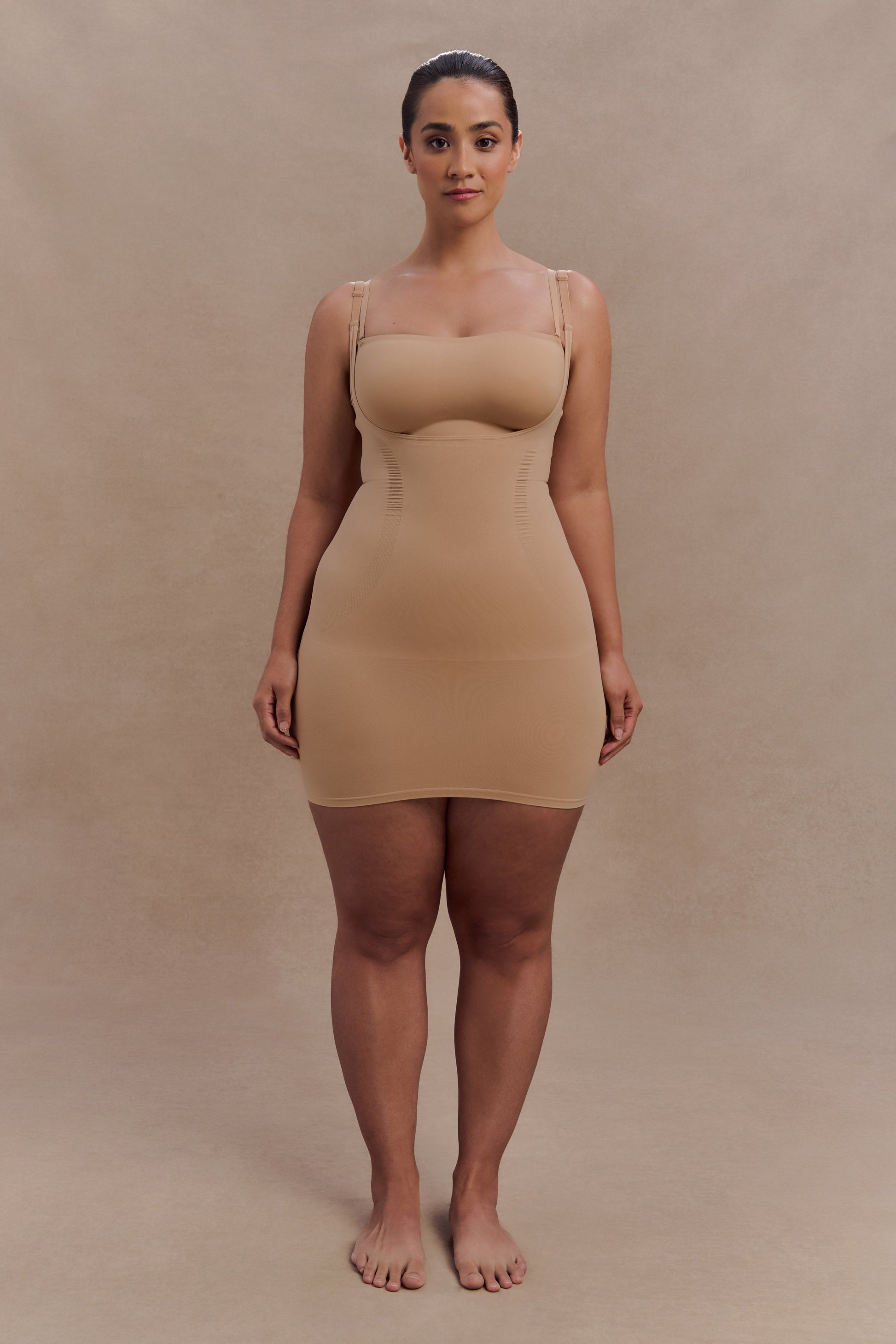 Jocelyn Backless Shapewear Mini Dress - Beige #5