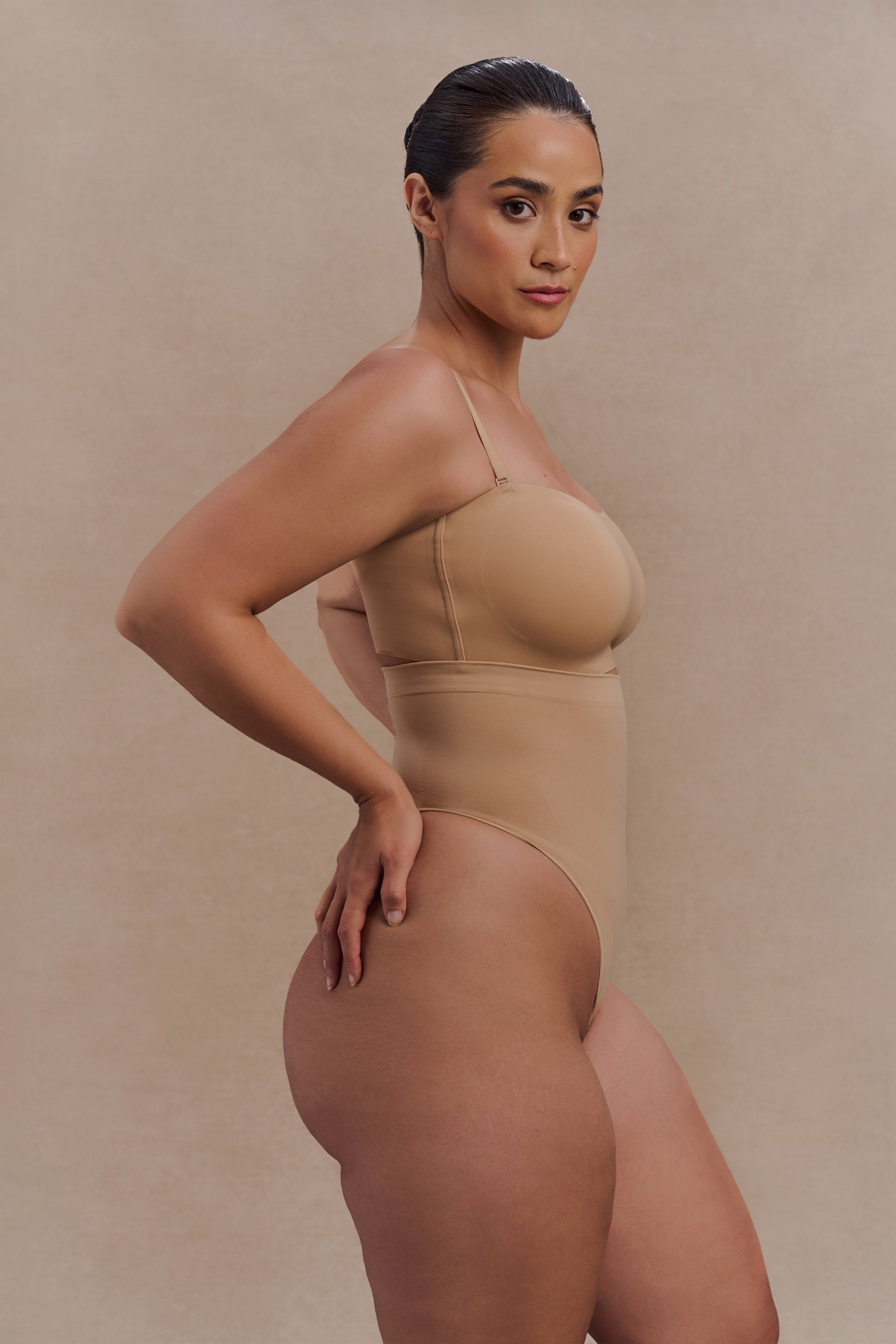 Saria High Waist Shapewear Briefs - Beige #4