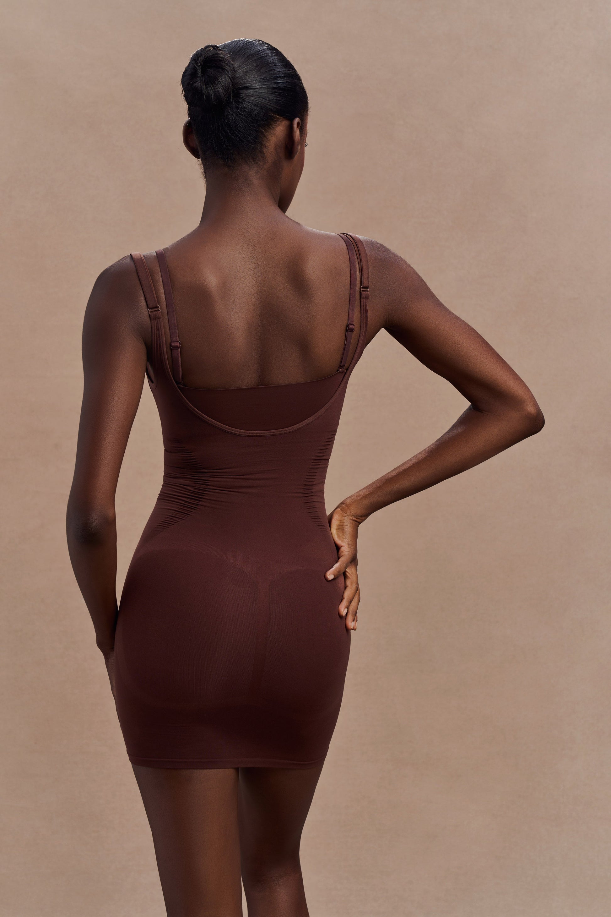 Jocelyn Backless Shapewear Mini Dress - Espresso #2