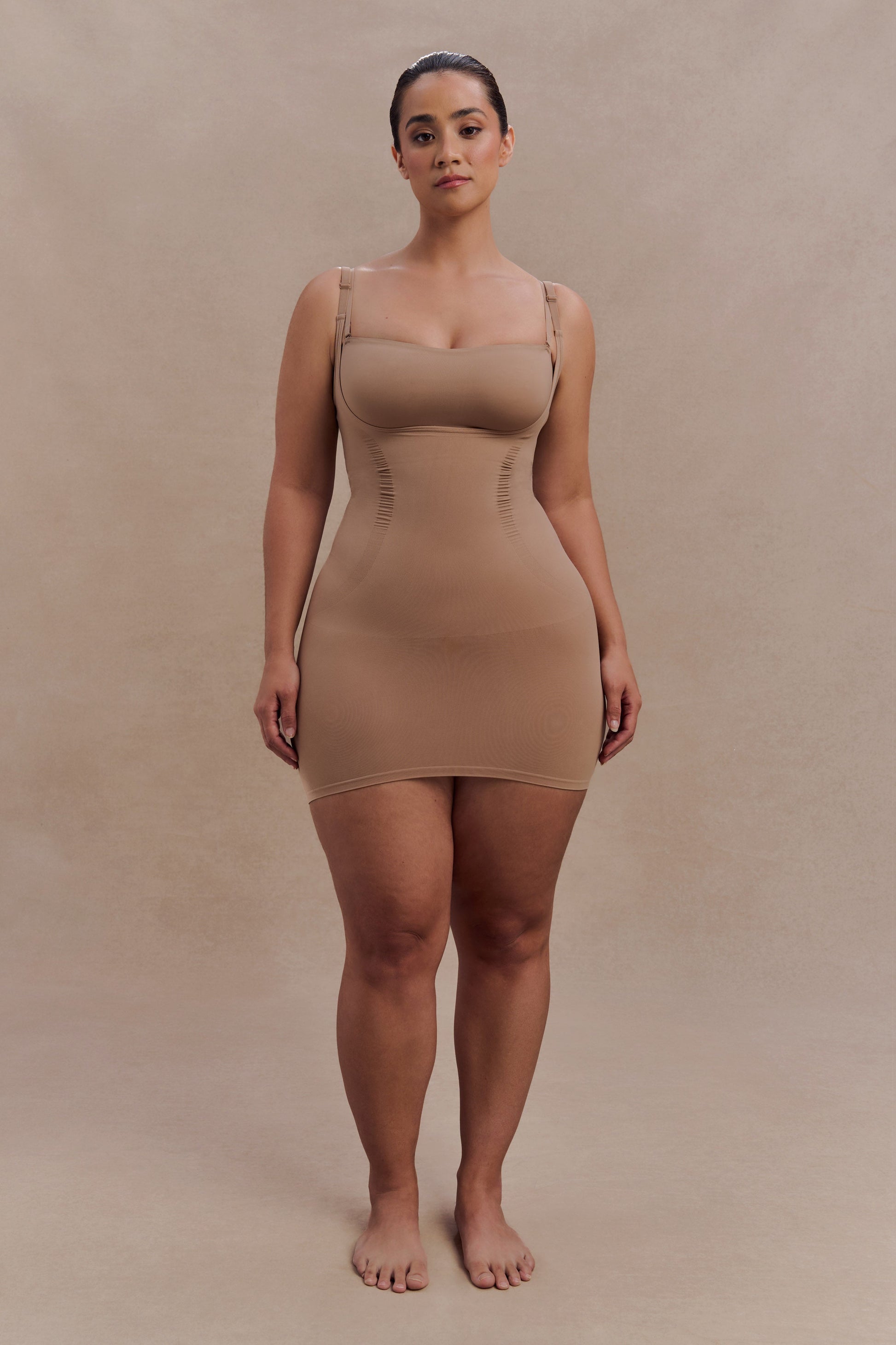 Jocelyn Backless Shapewear Mini Dress - Latte #5