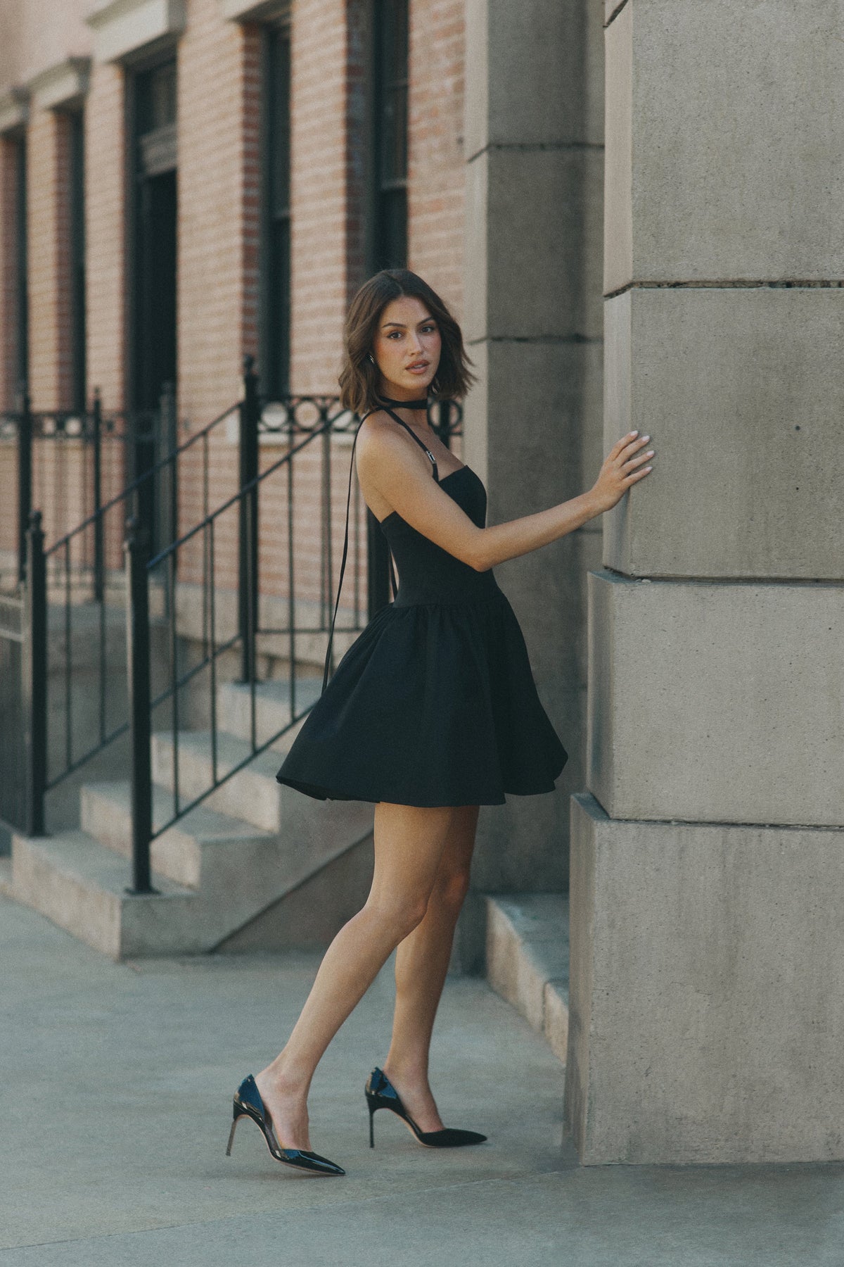 Ruby Halter Mini Dress - Black #7