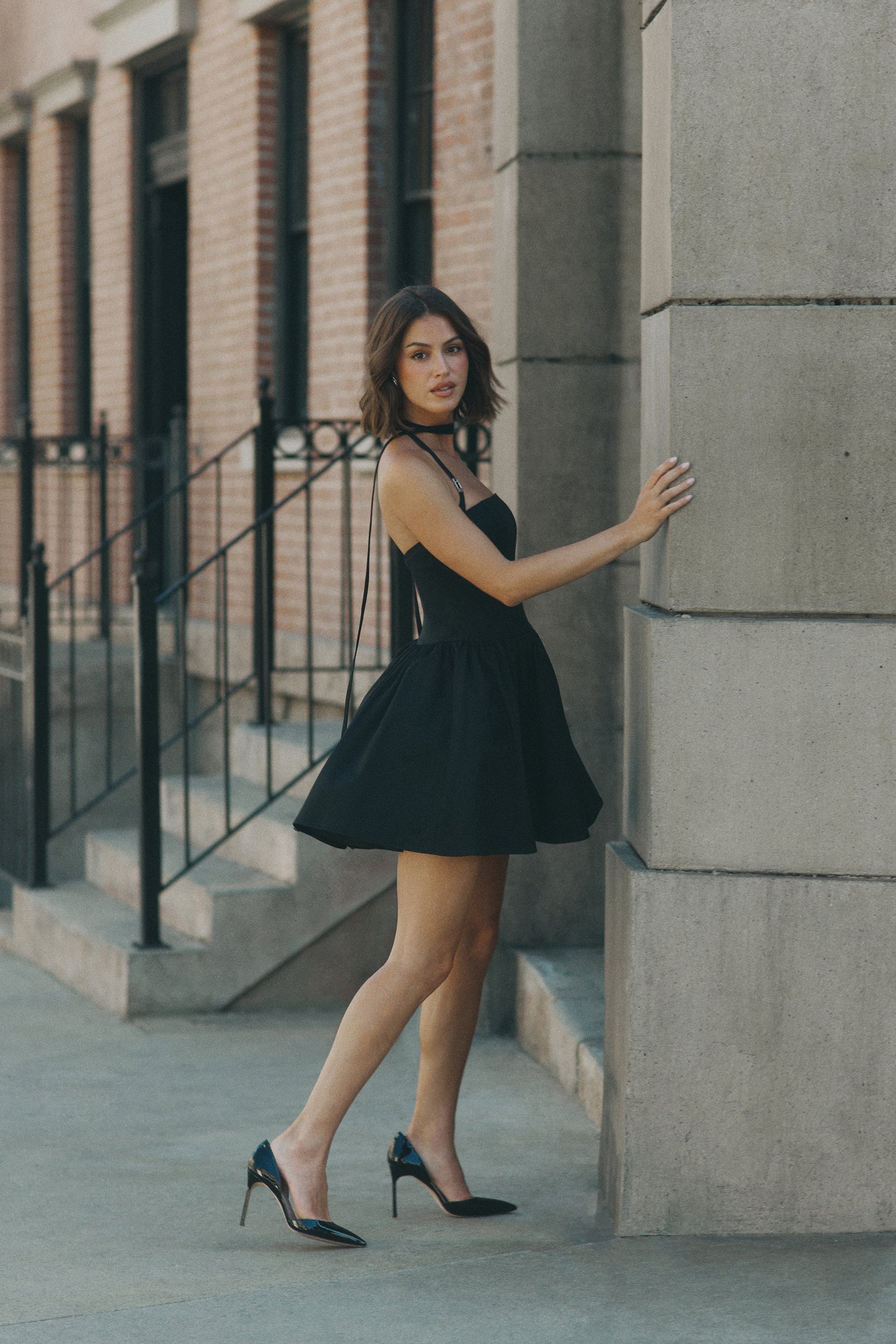 Ruby Halter Mini Dress - Black #7