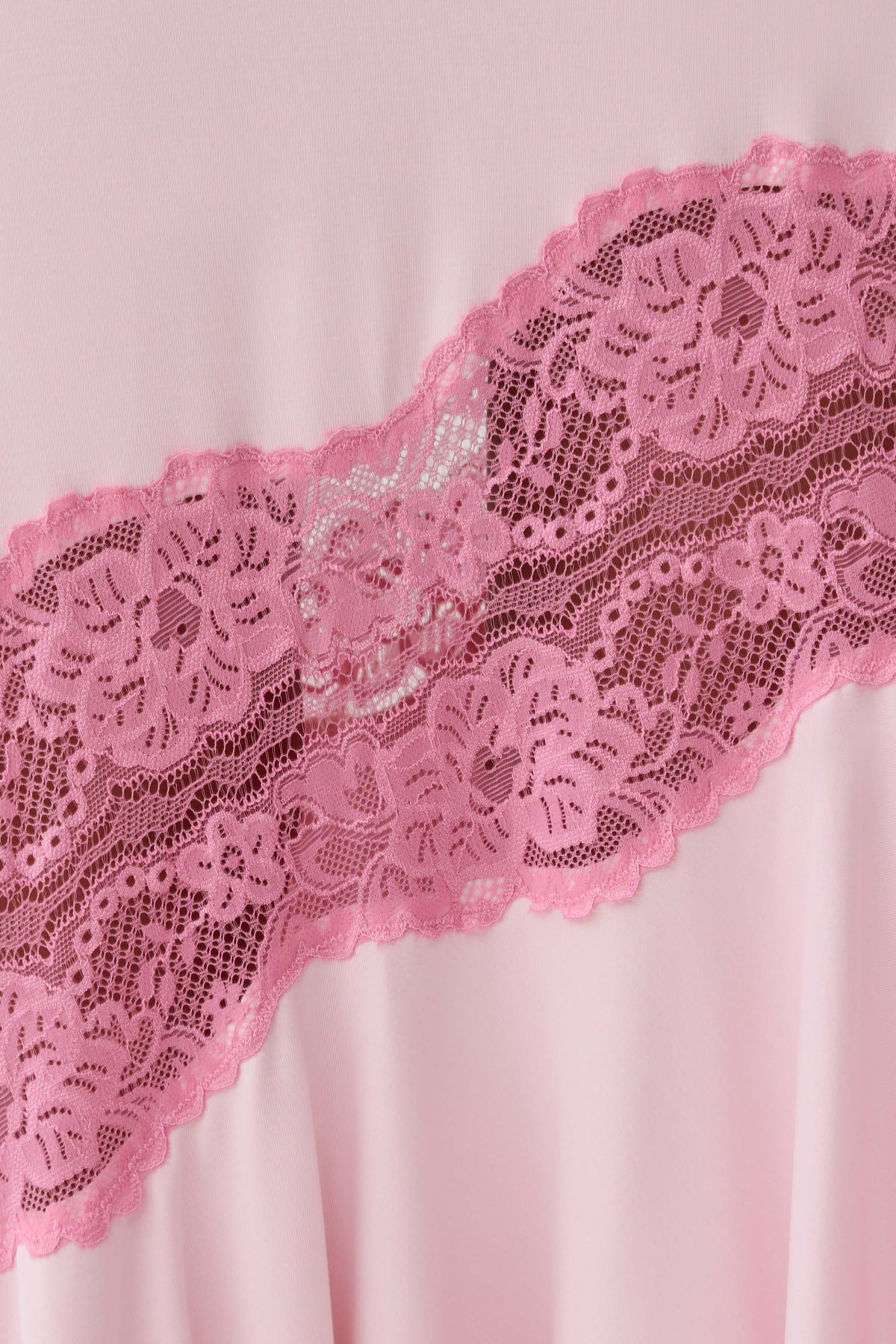 Annis Frilled Hem Lace Midi Dress - Pink #6