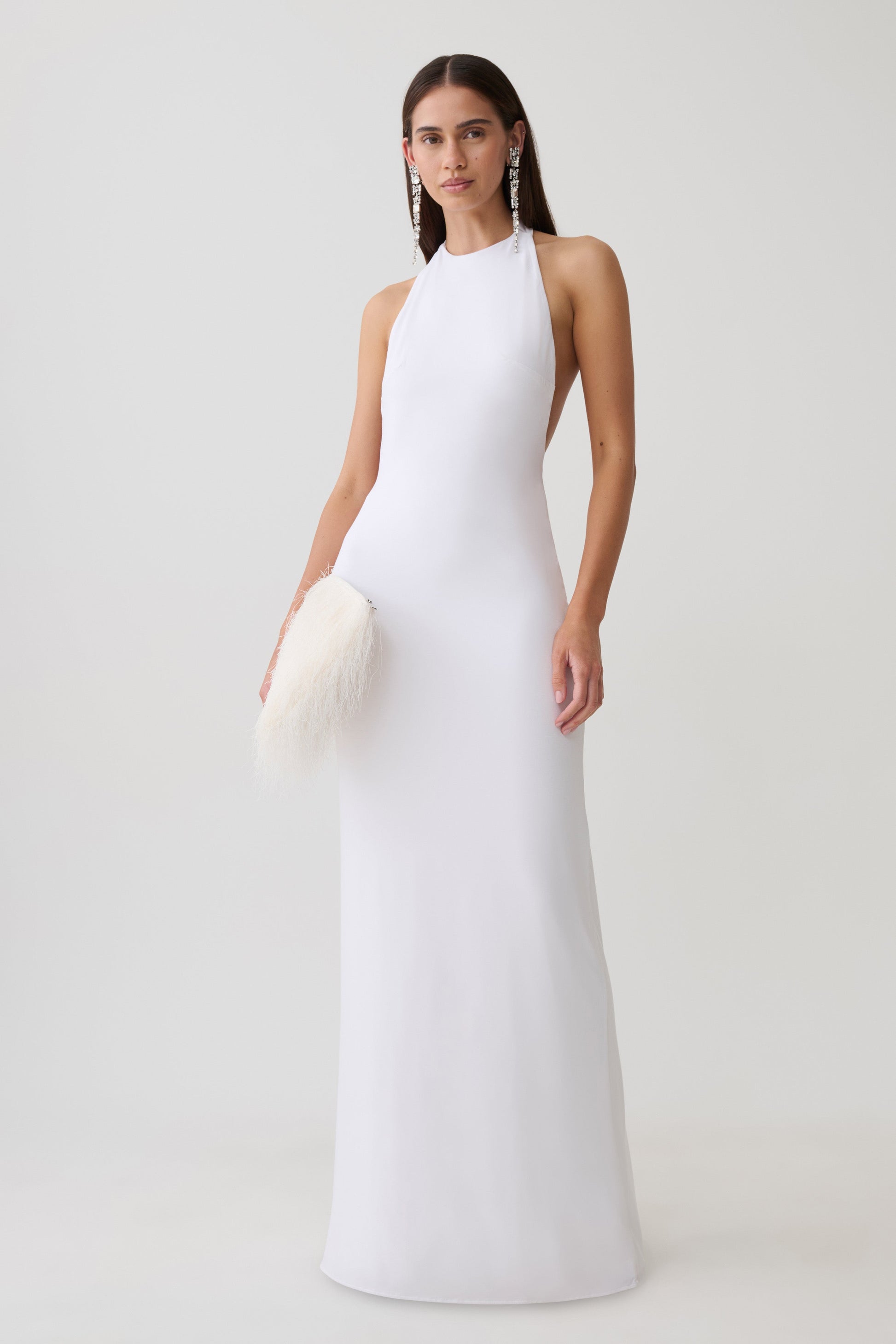 Halley Back T-Strap Maxi Dress - White #7