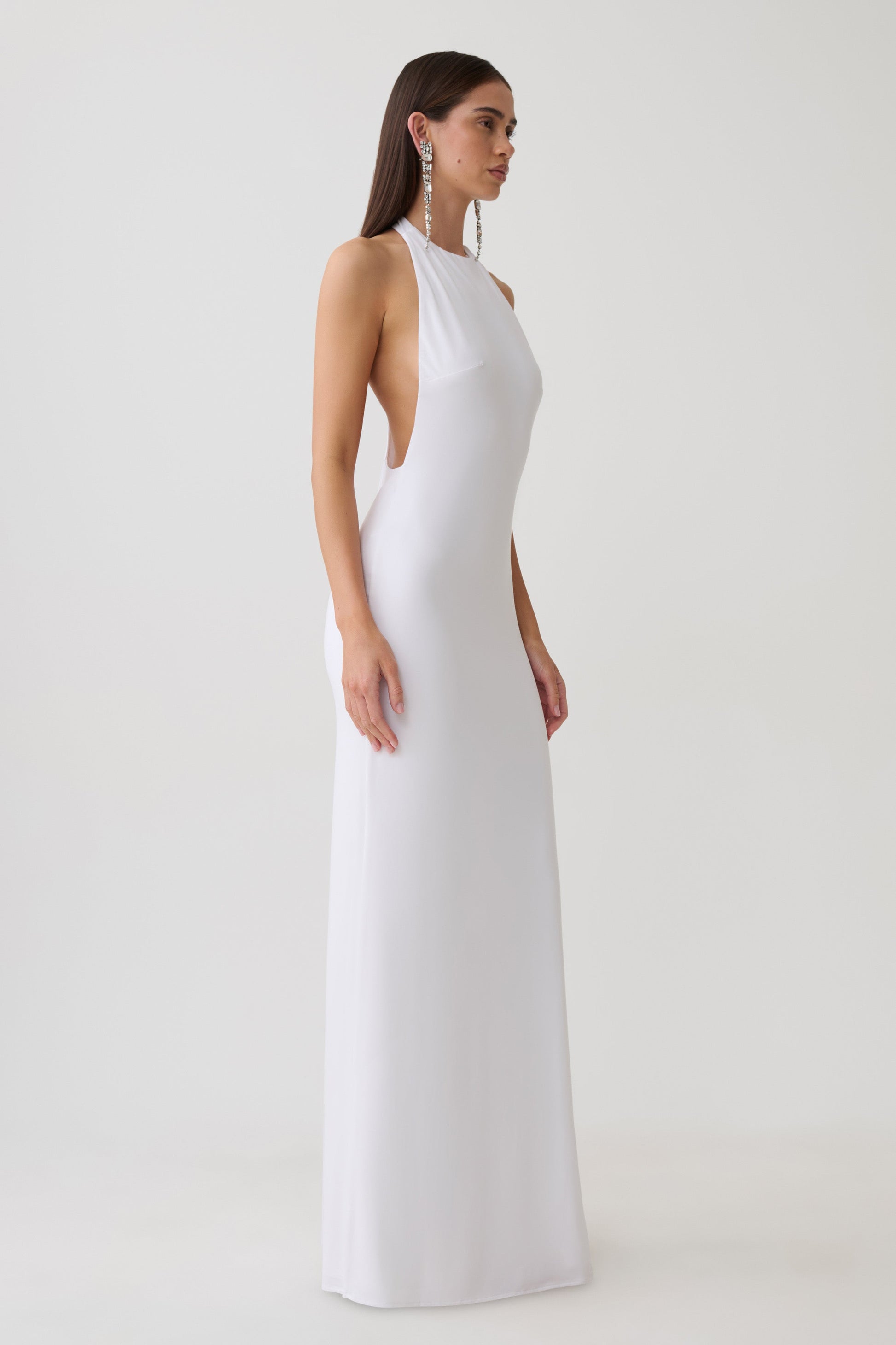 Halley Back T-Strap Maxi Dress - White #5