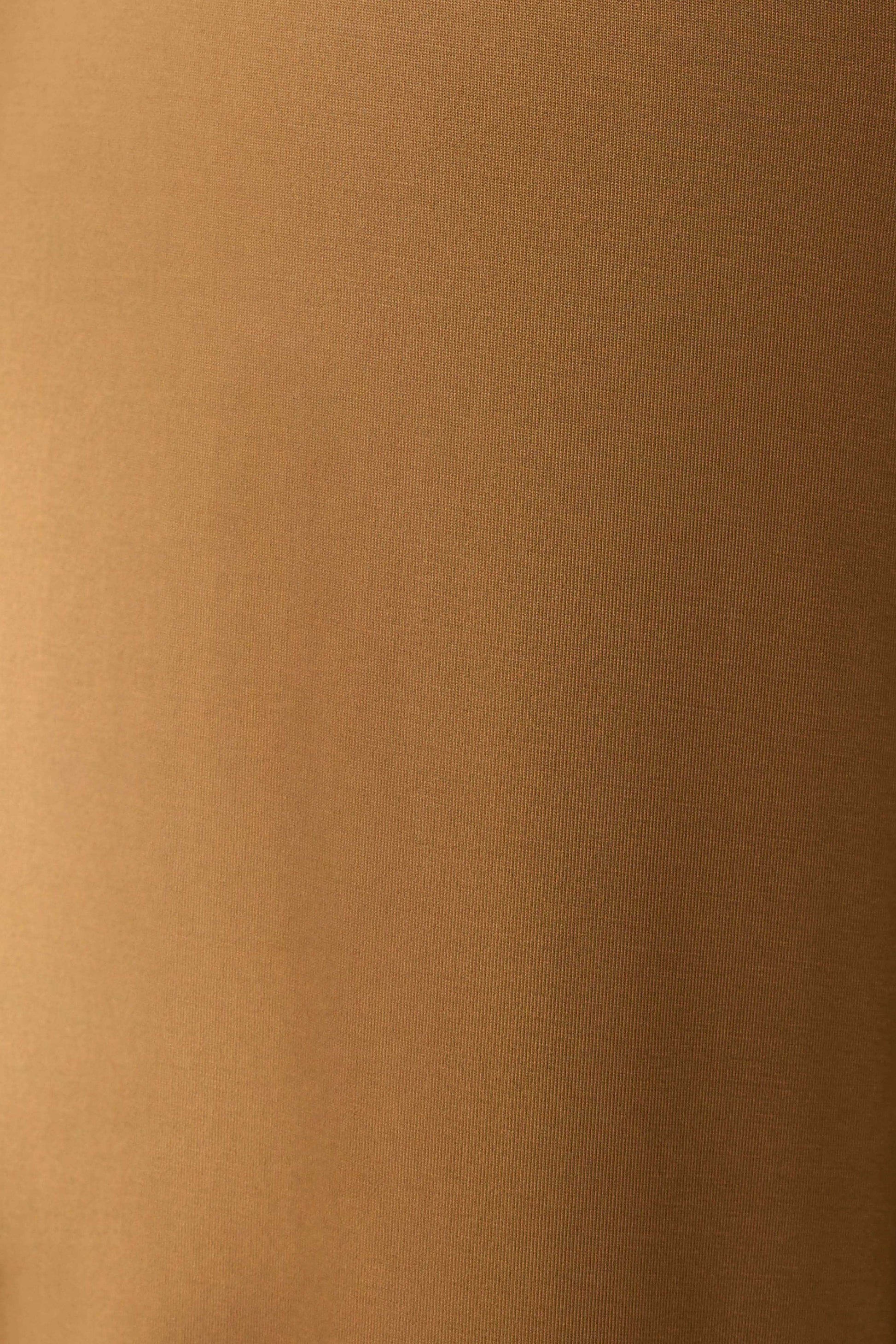Krysh Wide Leg Peached Jersey Pants - Caramel #8