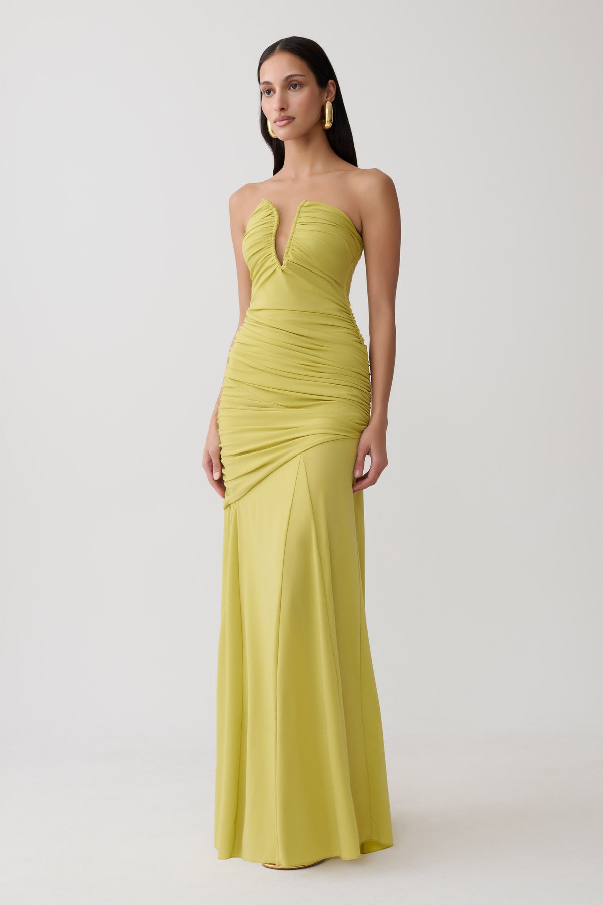 Kaiydo Gathered Centre Wire Maxi Dress - Orchard Moss #5