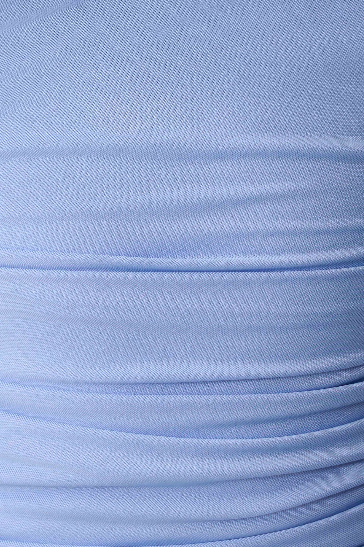 Luu Off Shoulder Slinky Top - Sea Blue