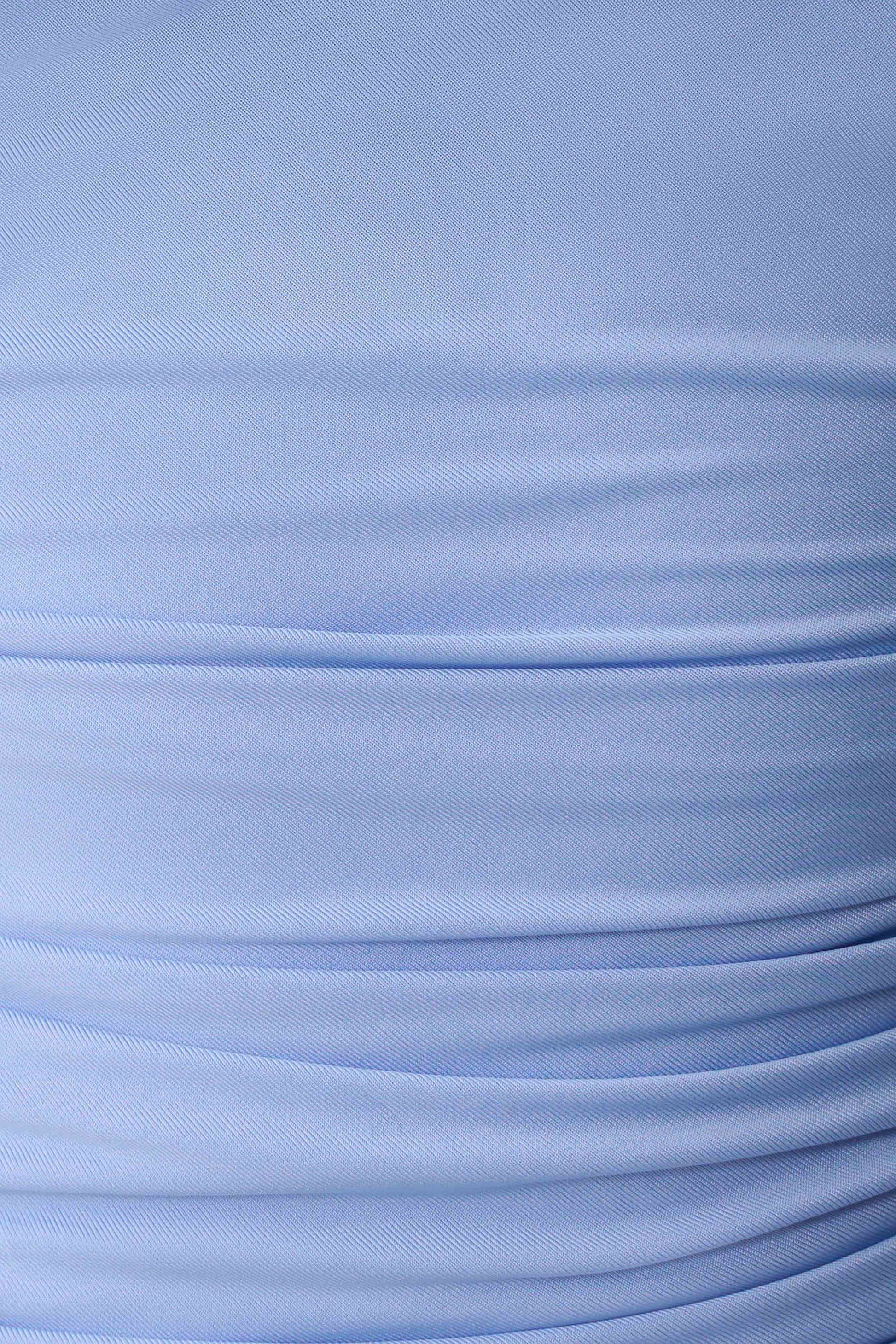 Luu Off Shoulder Slinky Top - Sea Blue #9