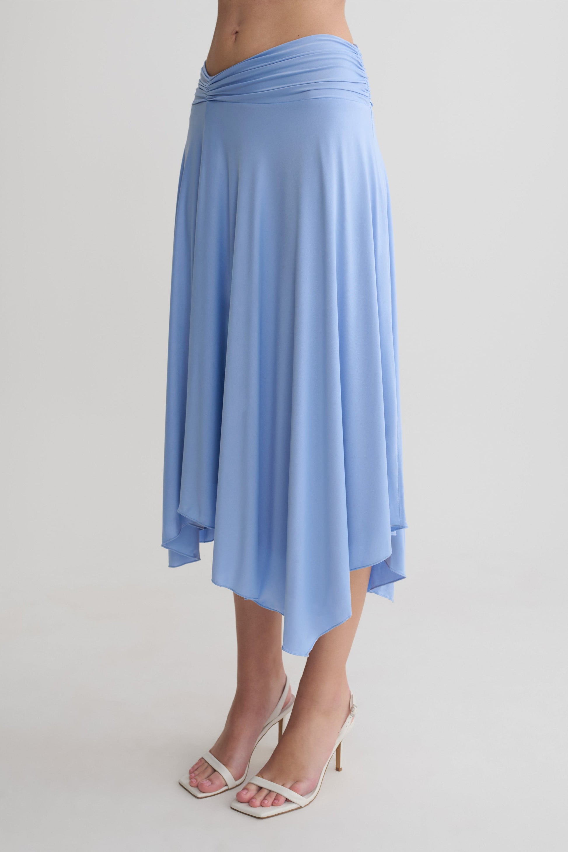 Luu Slinky Midi Skirt - Sea Blue #6