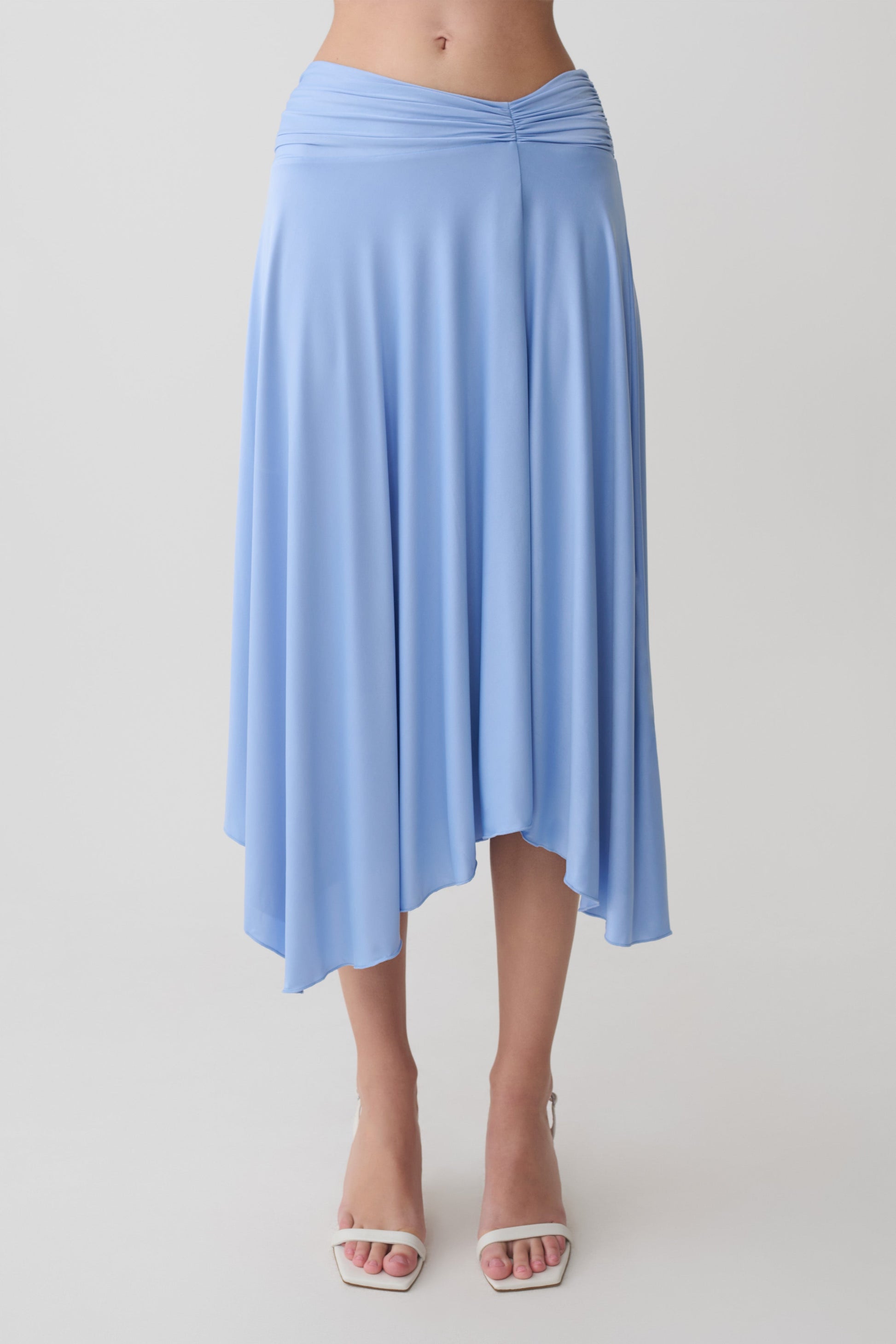 Luu Slinky Midi Skirt - Sea Blue #8