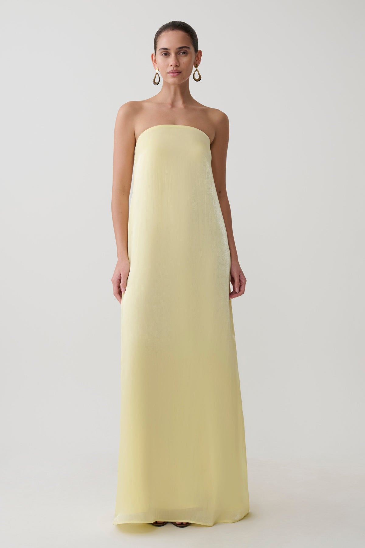 Olivia Strapless Maxi Dress - Lemon #4