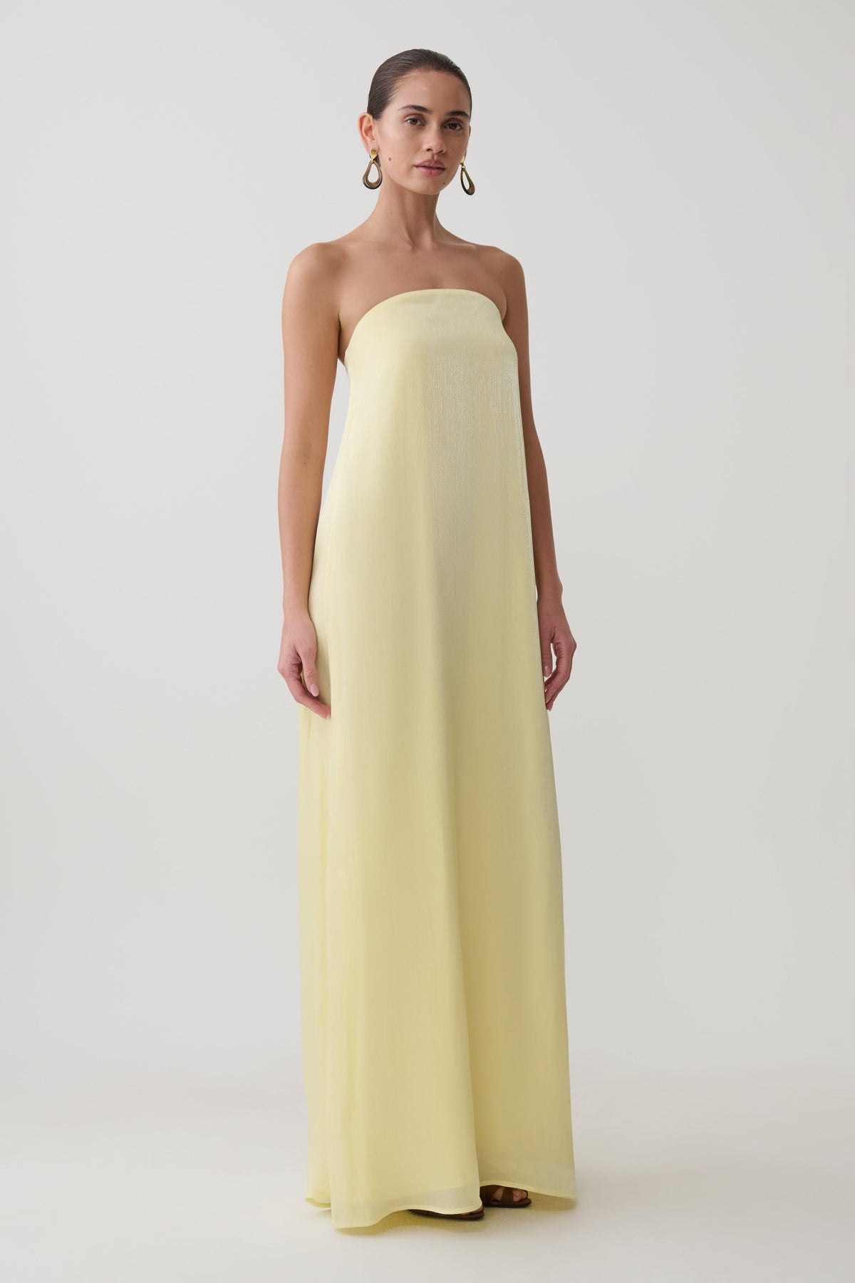 Olivia Strapless Maxi Dress - Lemon #7