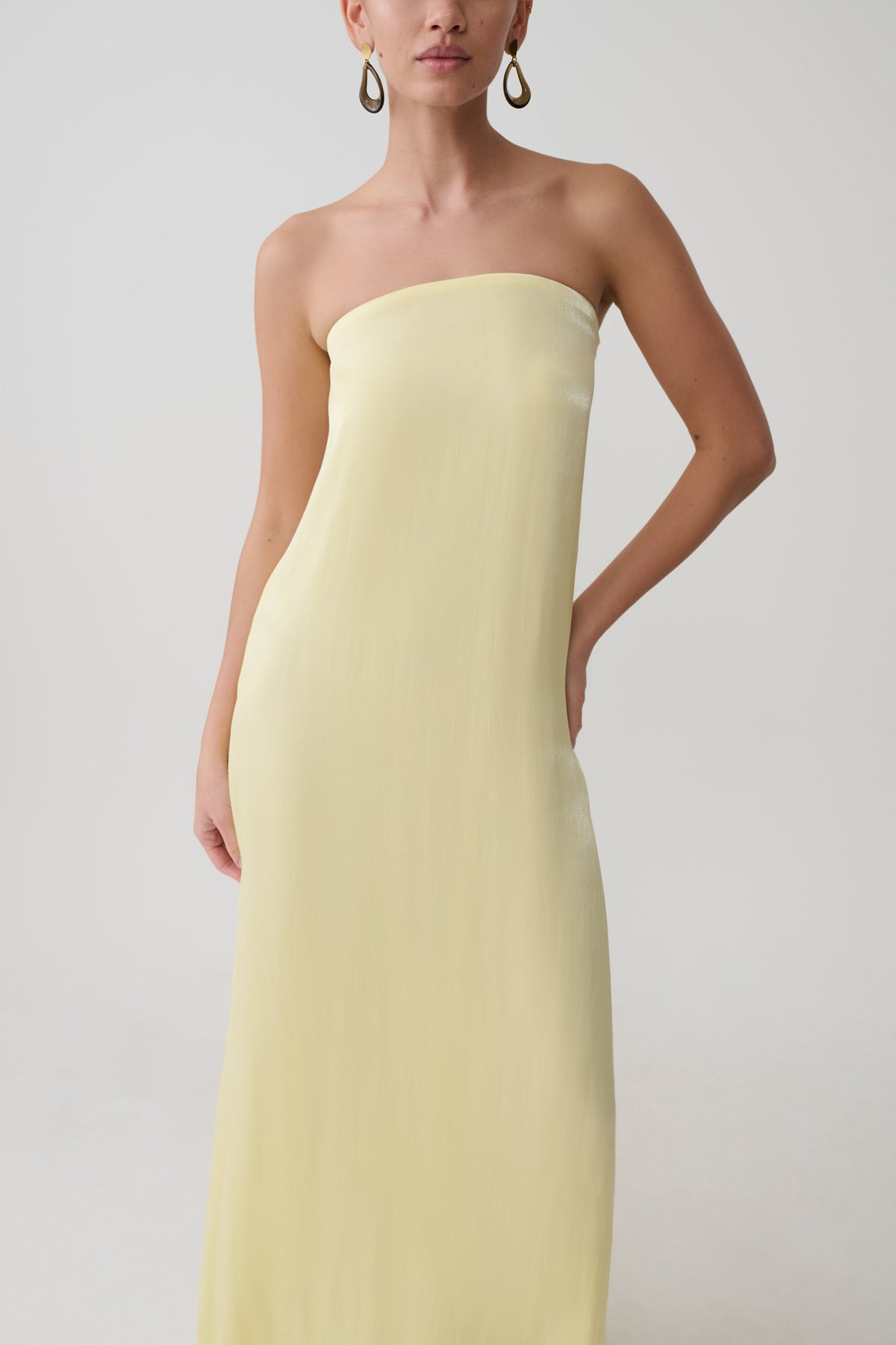 Olivia Strapless Maxi Dress - Lemon #6