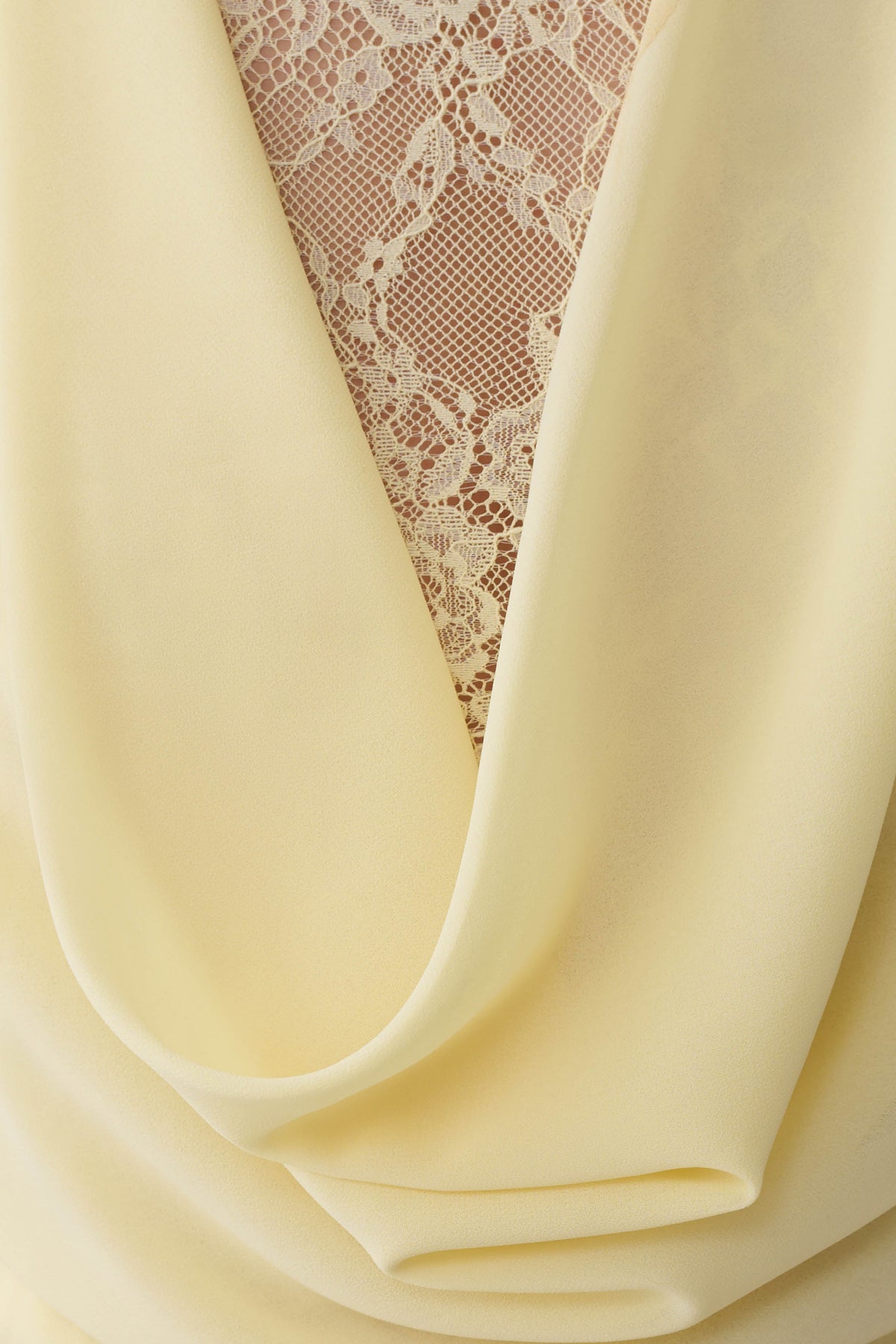 Arra Chiffon And Lace Halter Maxi Dress - Lemon #6