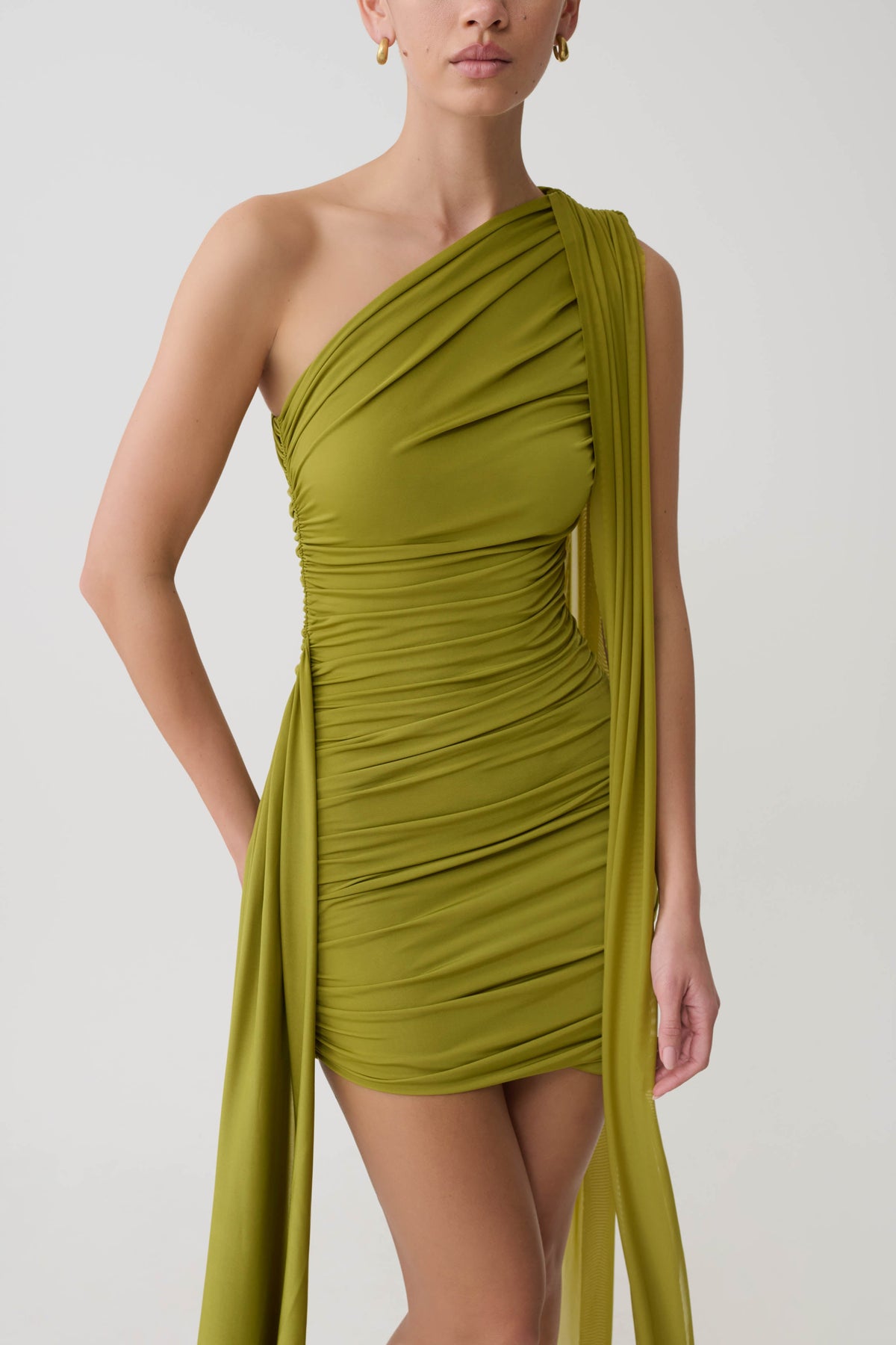 Asher Mini Dress - Olive #6