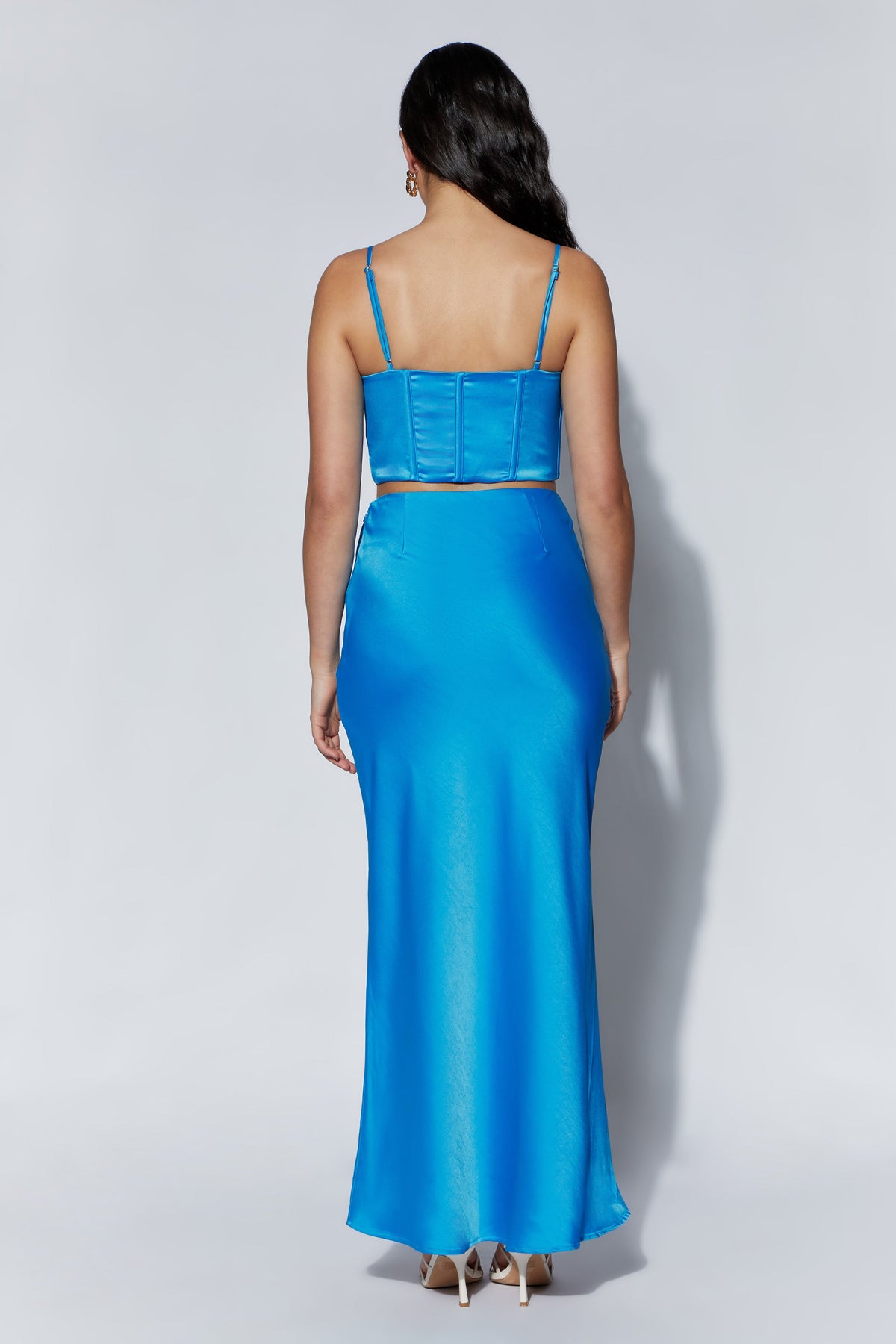 Cyra Corset Top - Azure Blue #3