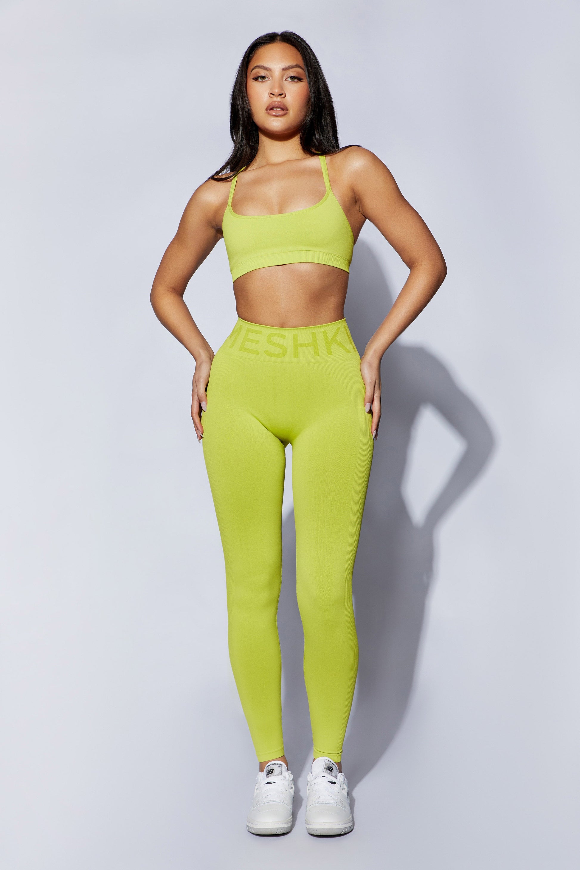 Nyx Cross Back Seamless Crop - Lime Green #6