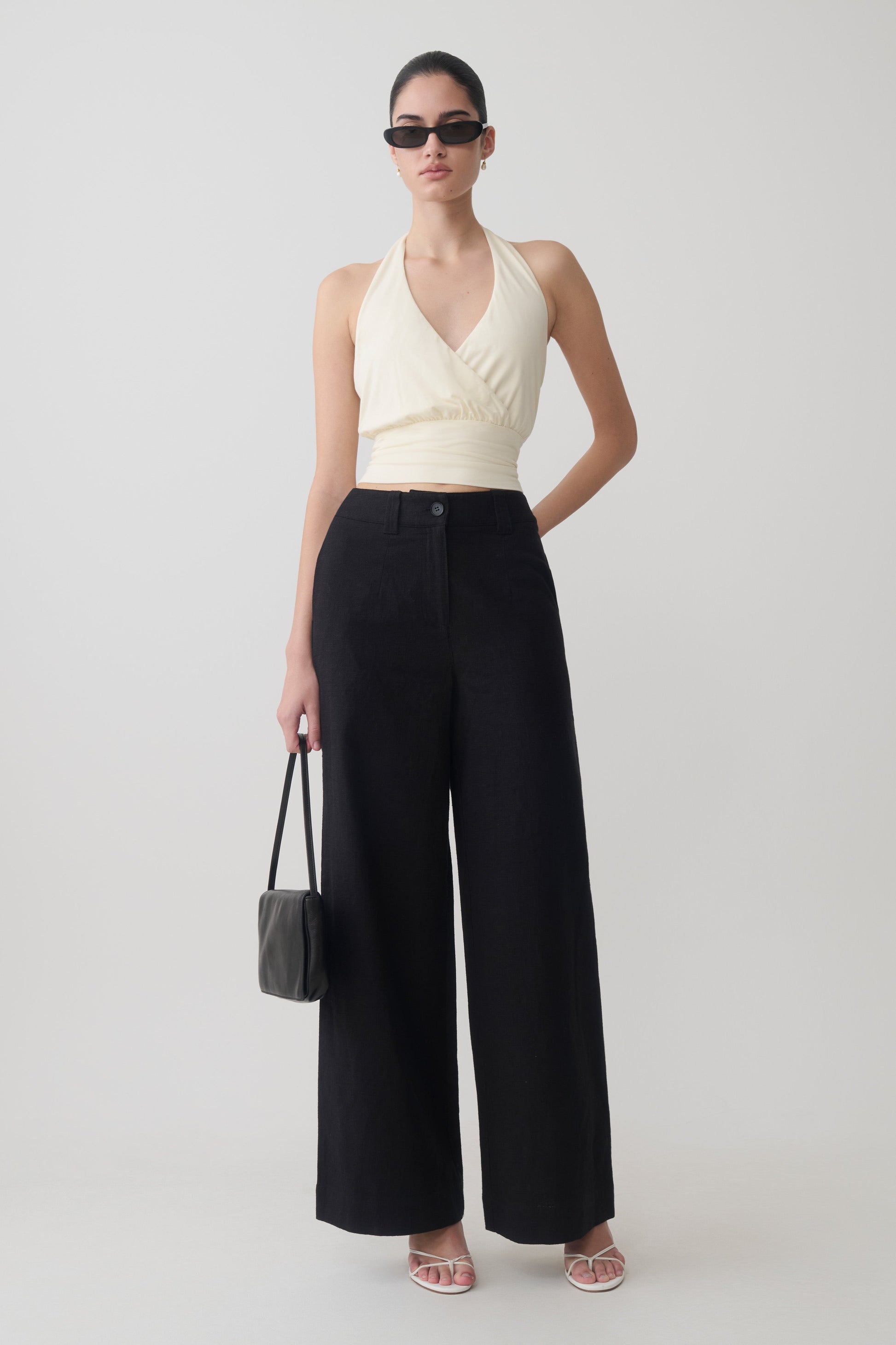 Jina Draped Halter Top - Ivory #6