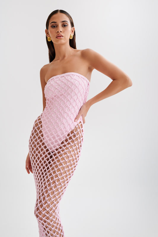 Prudence Knit Midi Dress - Candy Pink