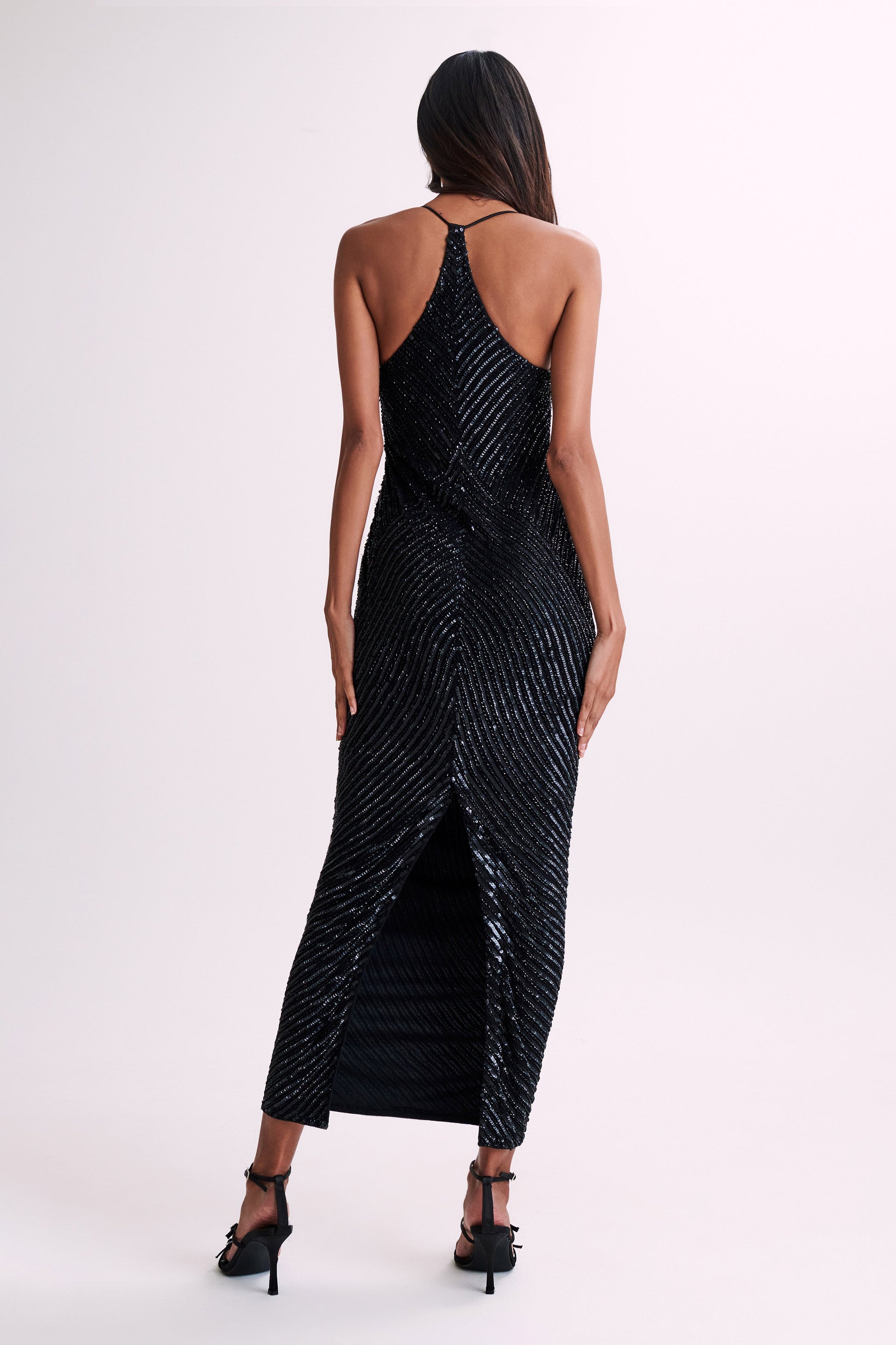 Tierra Sequin Maxi Dress - Black #4