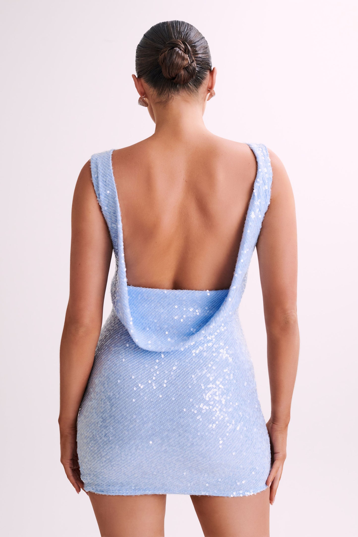 Anastasia Sequin Mini Dress - Ice Blue