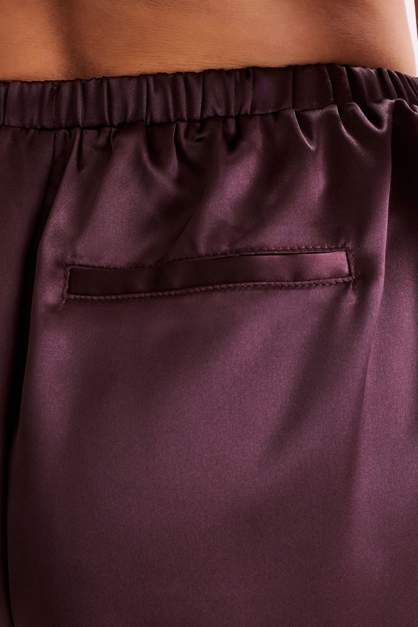 Meera Satin Shorts - Plum