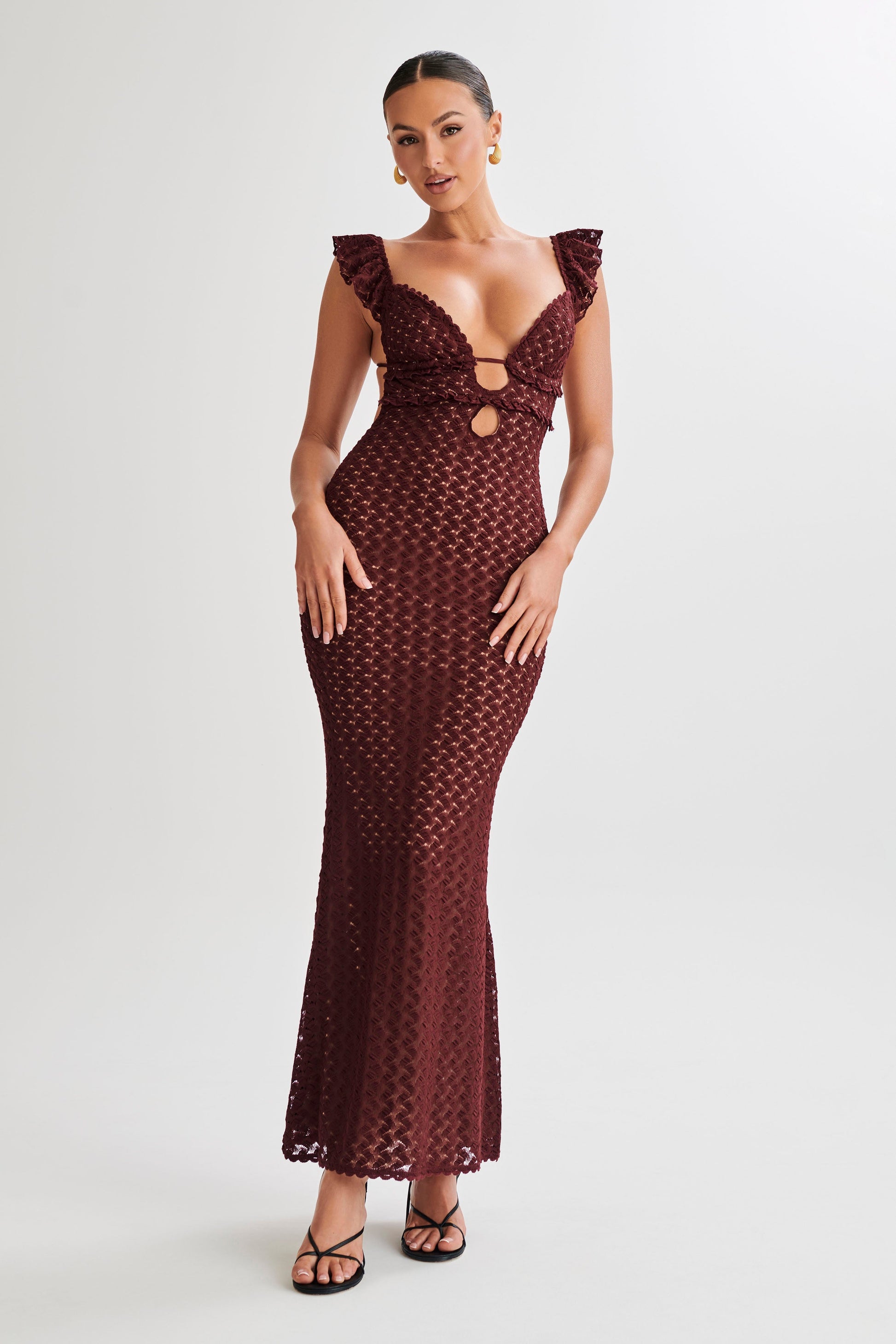 Ezra Lace Maxi Dress - Plum #5