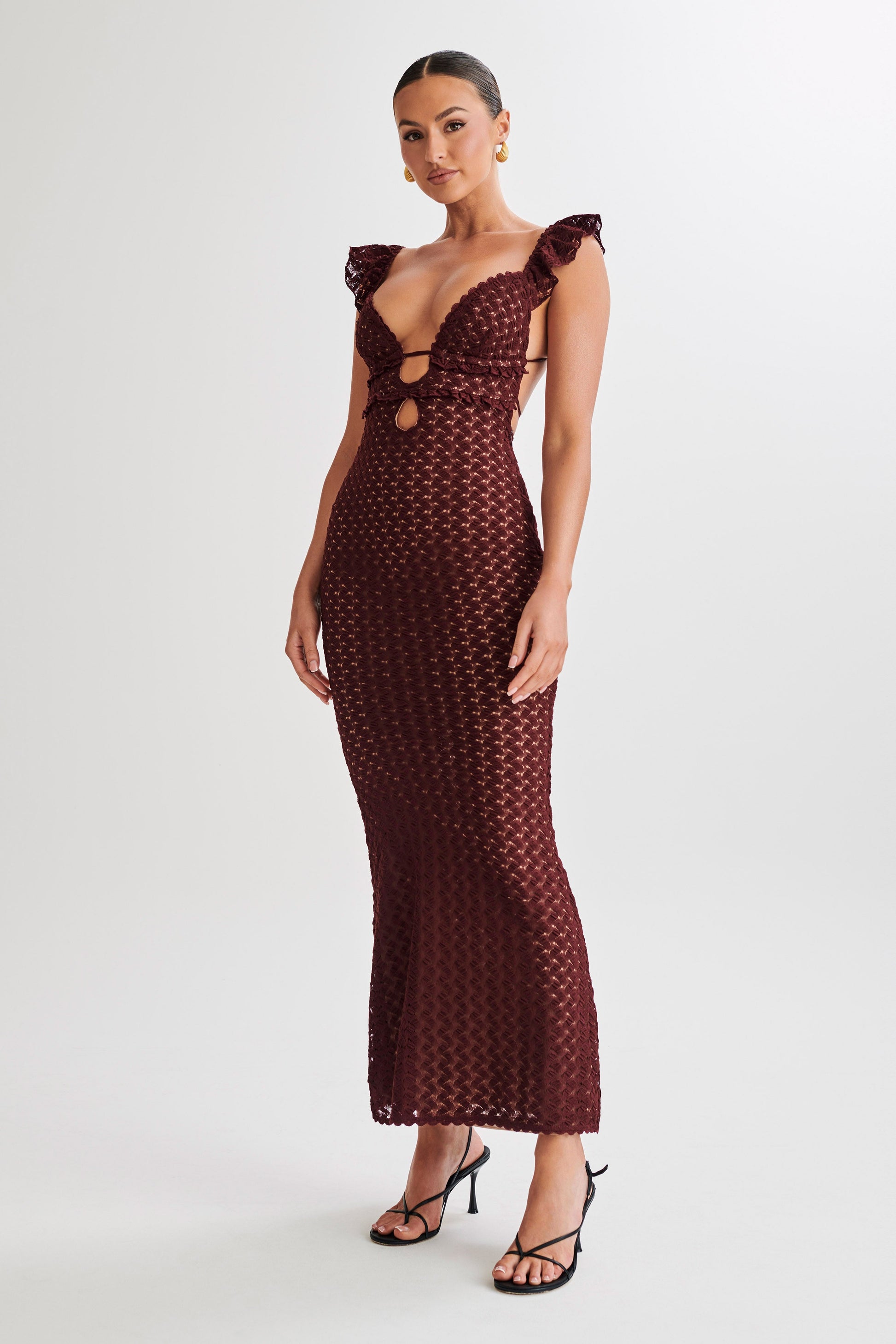Ezra Lace Maxi Dress - Plum #4