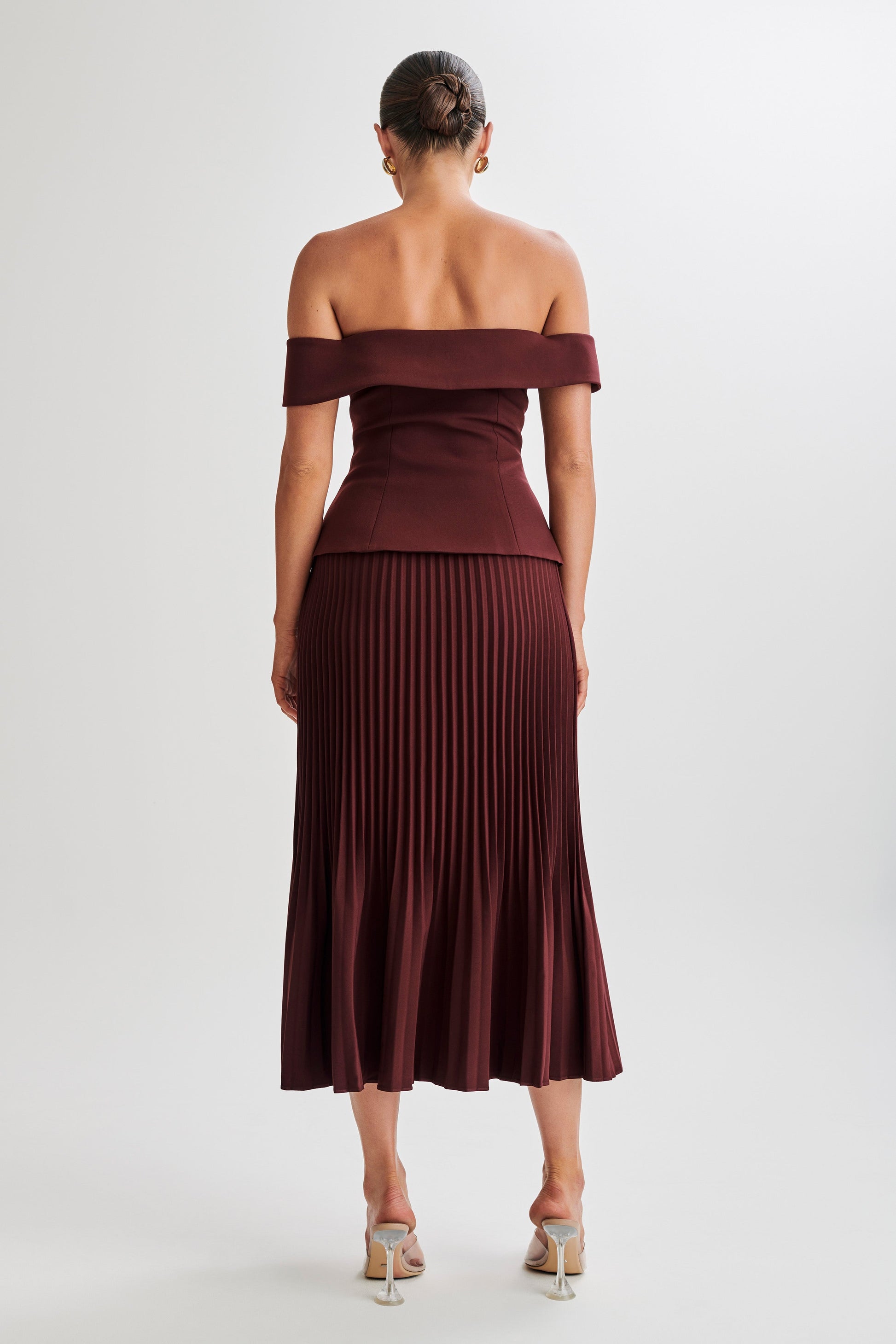 Krista Strapless Suiting Top - Plum #8