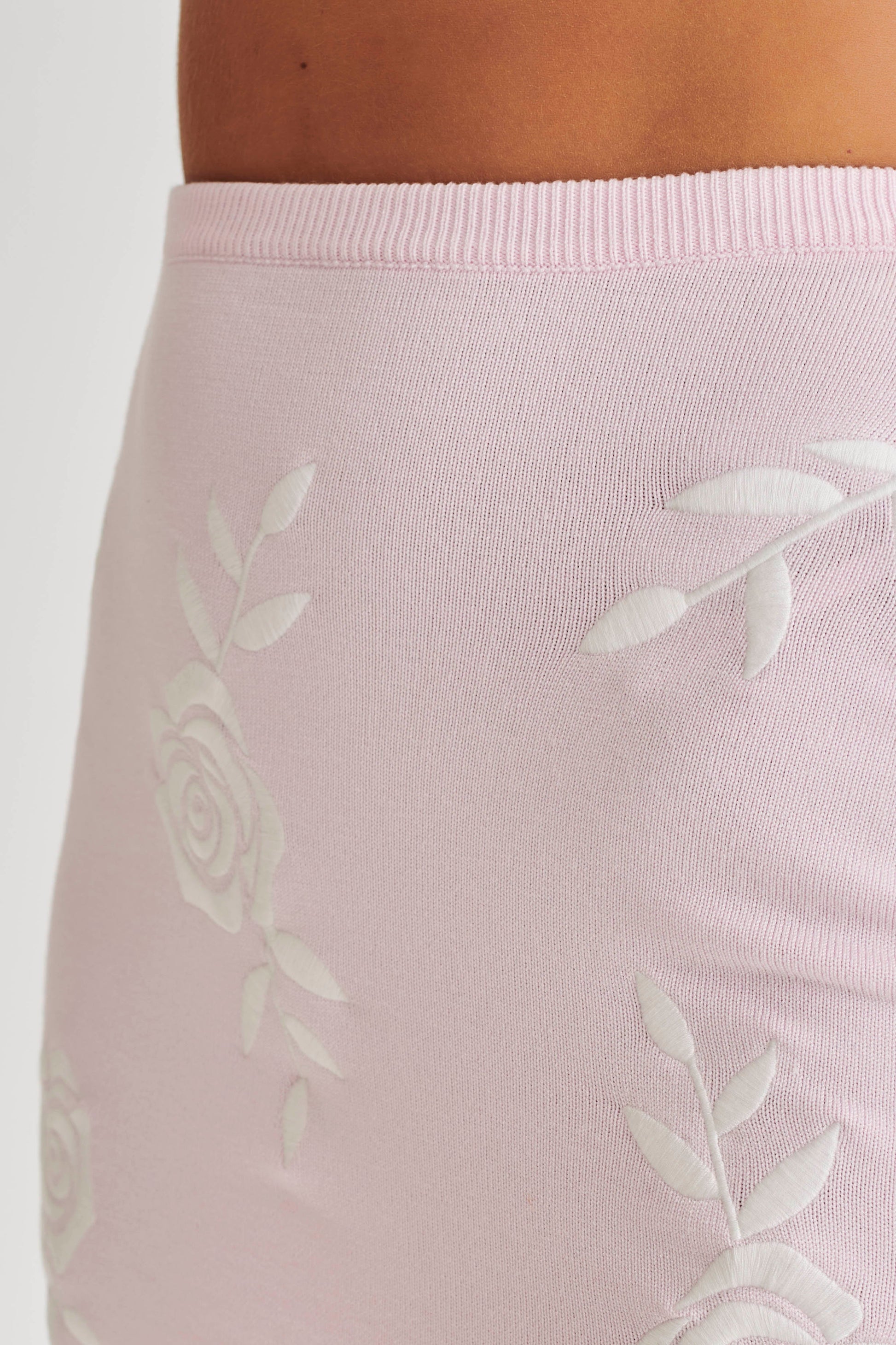 Tallulah Rose Knit Mini Skirt - Fairy Floss Pink #2