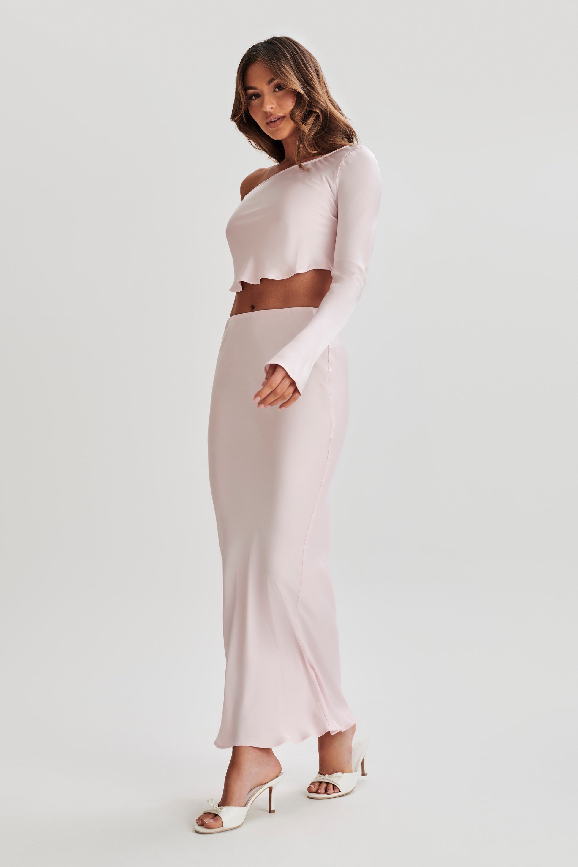 Violeta Satin Maxi Skirt - Fairy Floss Pink #6